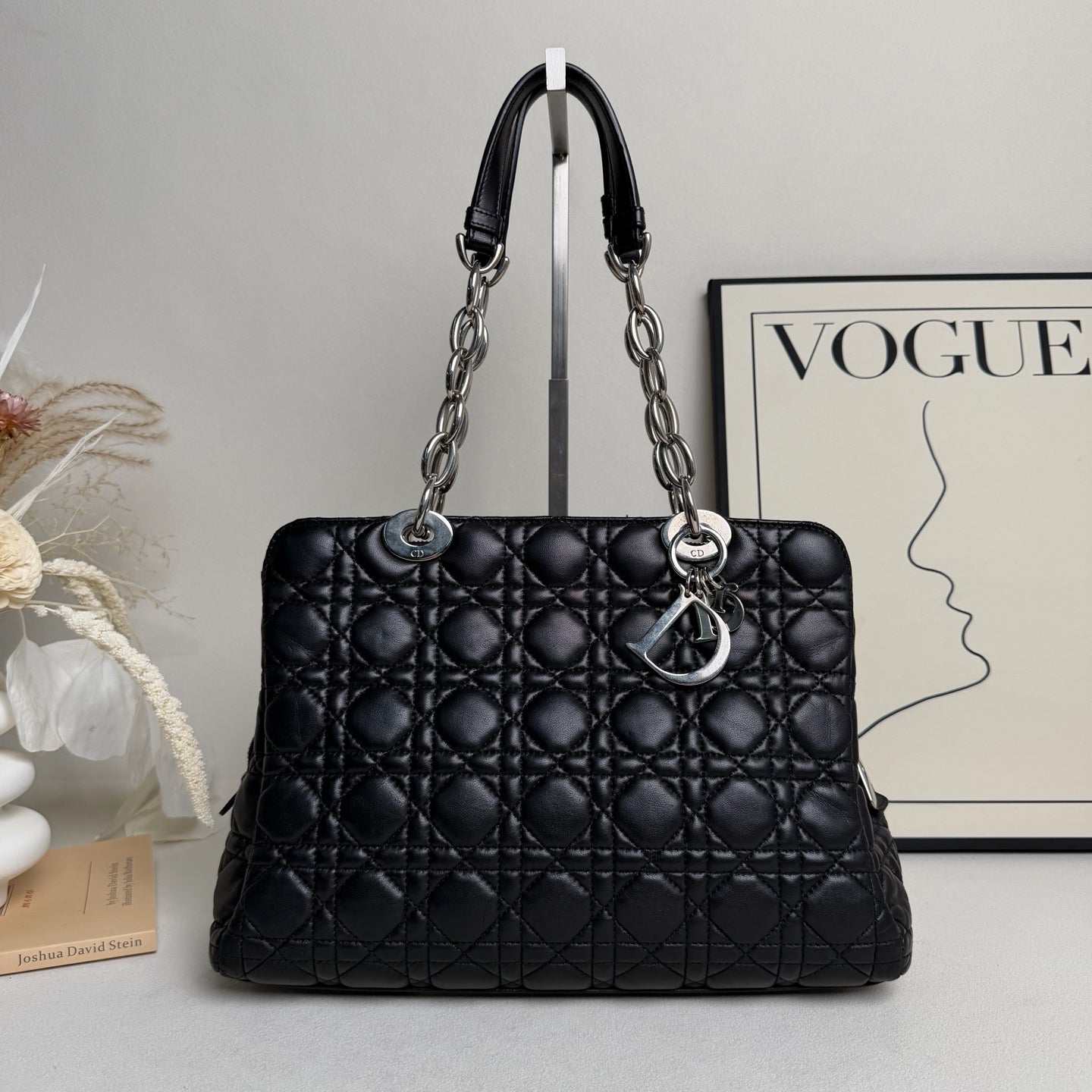 Dior - Lady Dior Tote - Leather - Black - (Medium)