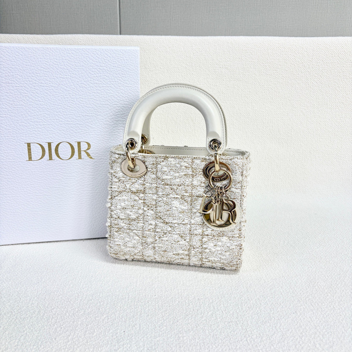 Dior - Lady Dior - Tweed - Beige - (mini)