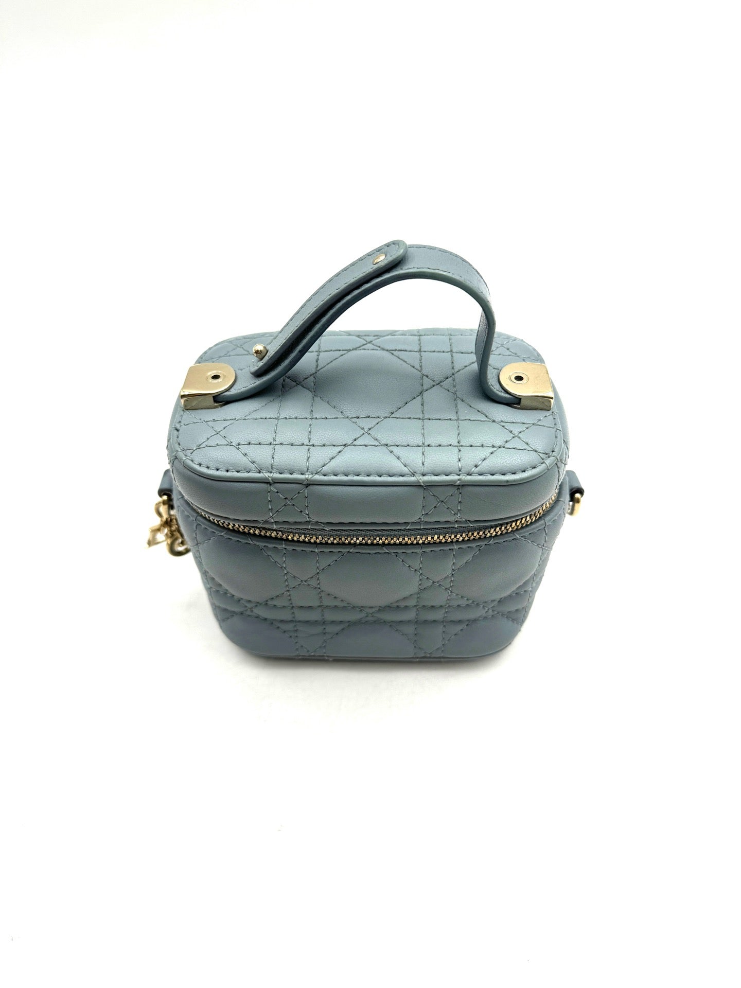 Dior - Lady Dior Vanity Case - Lambskin leather - Sky Blue with Gold-Tone Hardware - (mini)