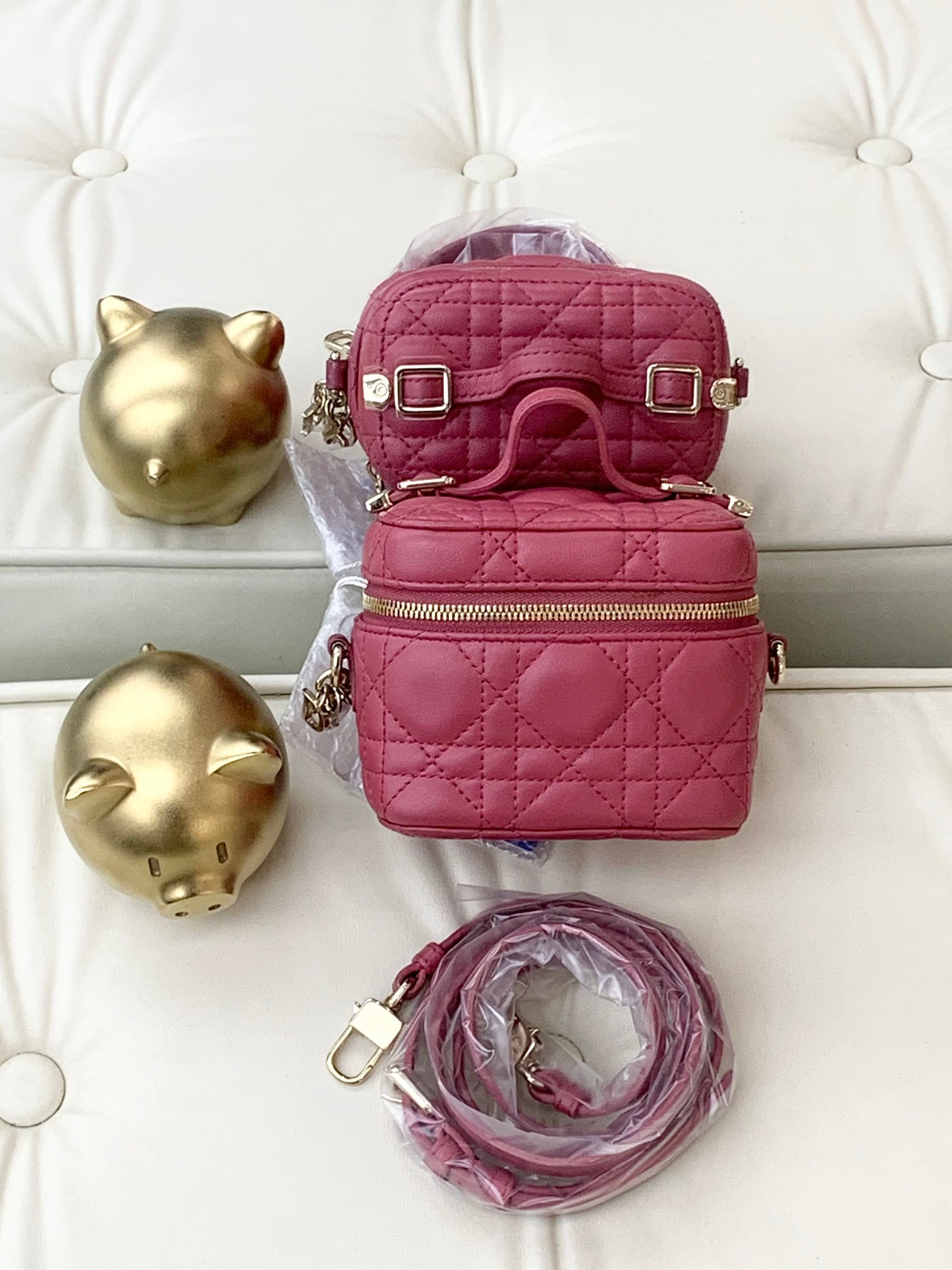 Dior - Lady Dior Vanity - Leather - Pink - (mini)