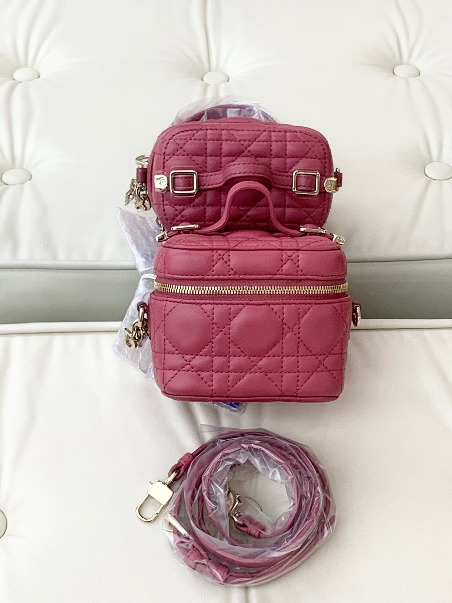 Dior - Lady Dior Vanity - Leather - Pink - (mini)