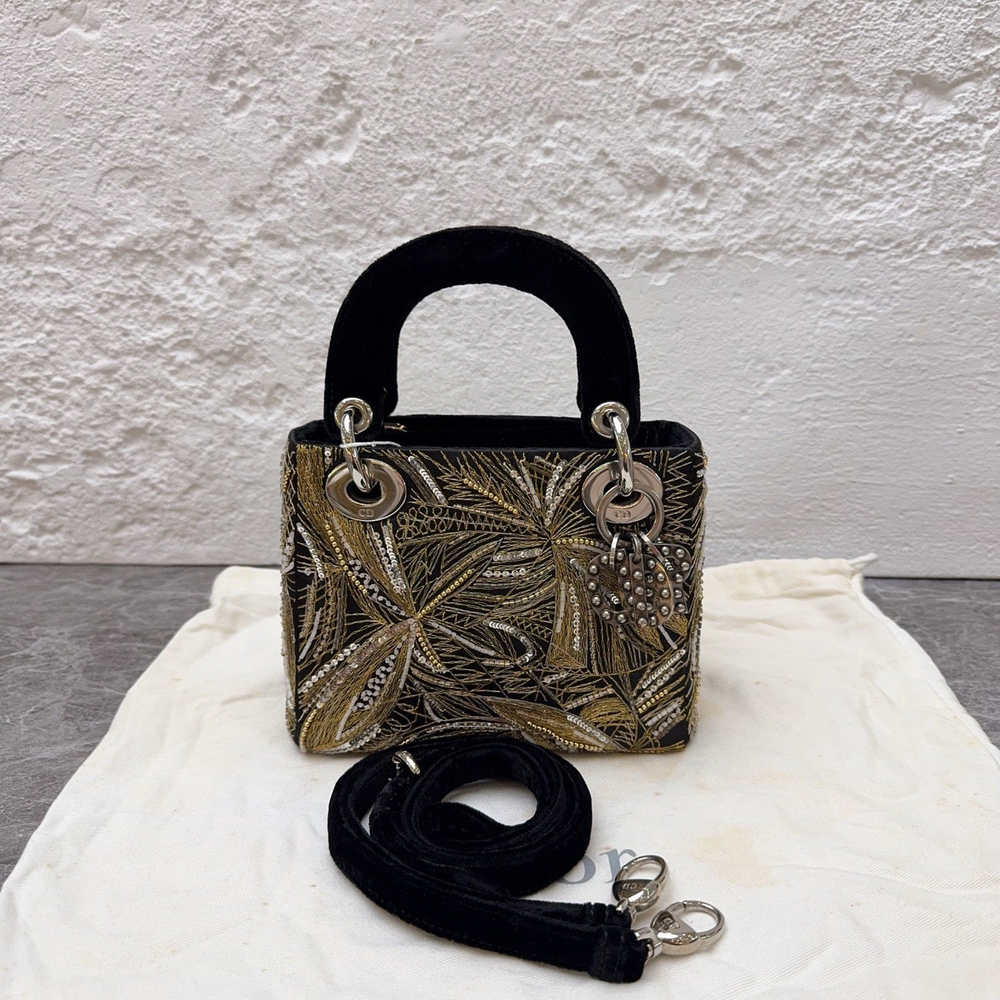 Dior - Lady Dior - Velvet - Black - (mini)