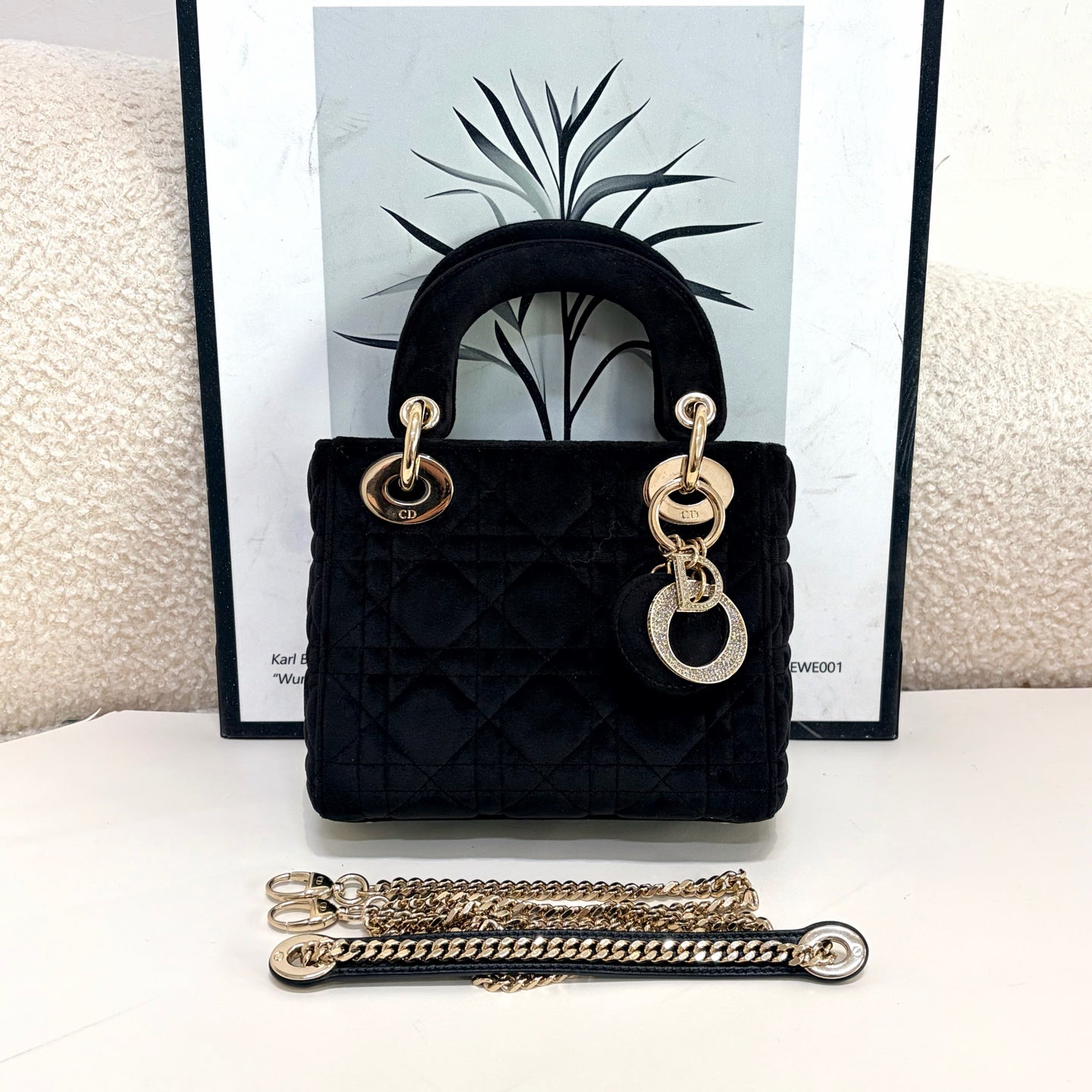 Dior - Lady Dior - Velvet - Black - (mini)
