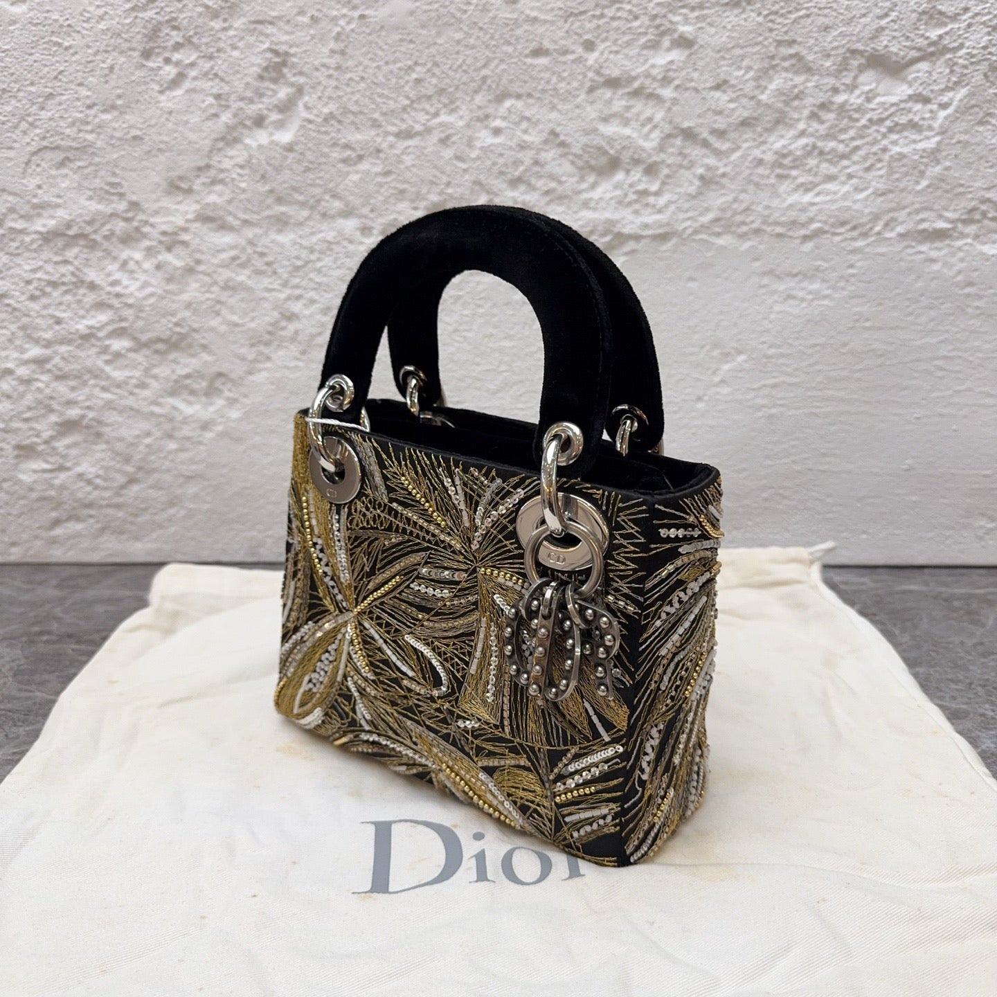 Dior - Lady Dior - Velvet - Black - (mini)