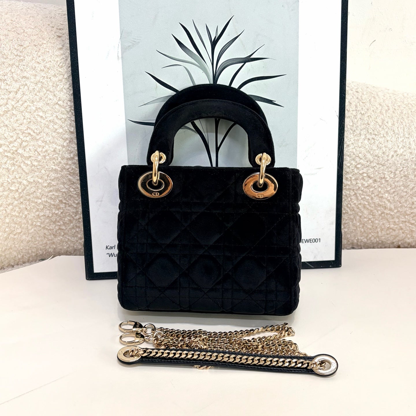 Dior - Lady Dior - Velvet - Black - (mini)
