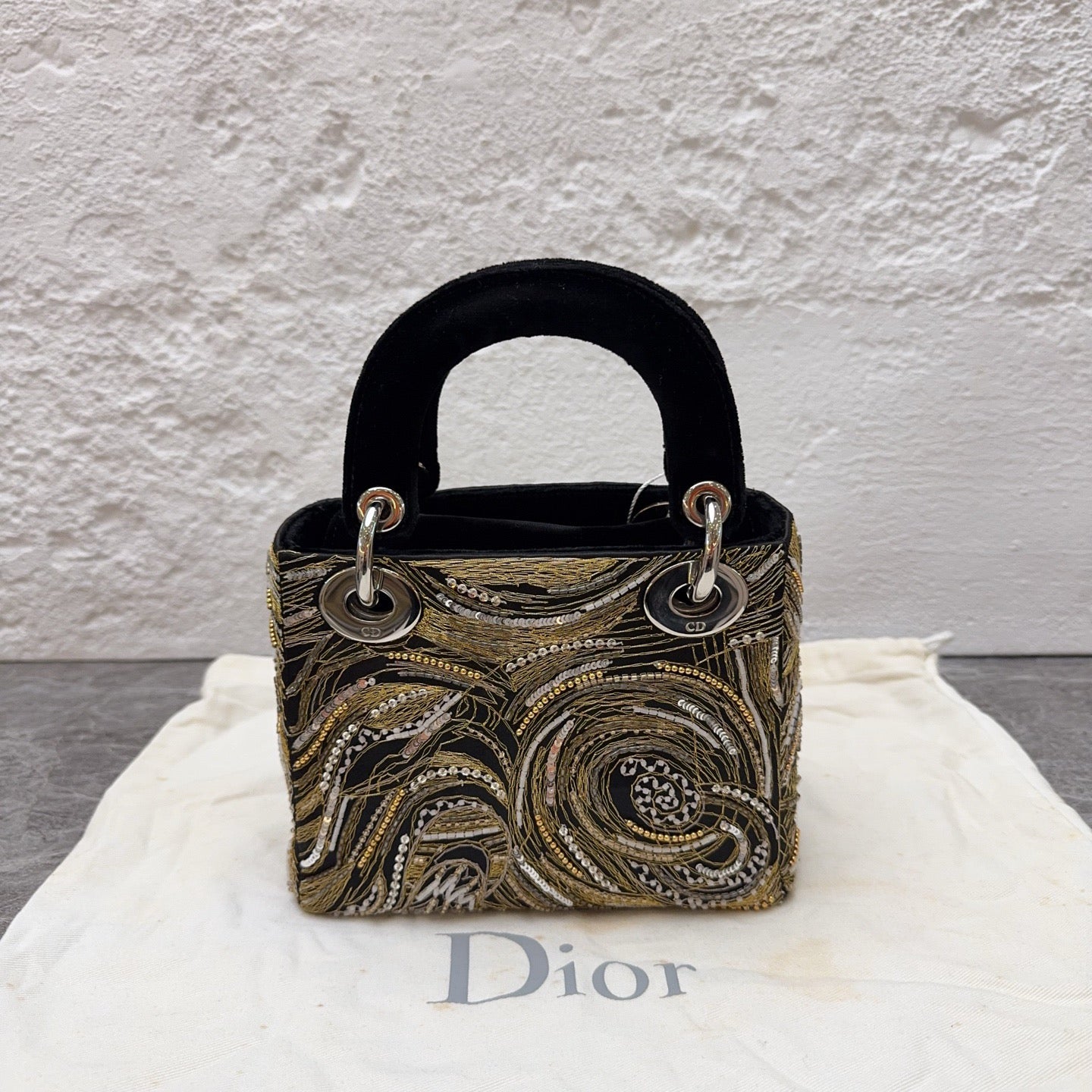 Dior - Lady Dior - Velvet - Black - (mini)