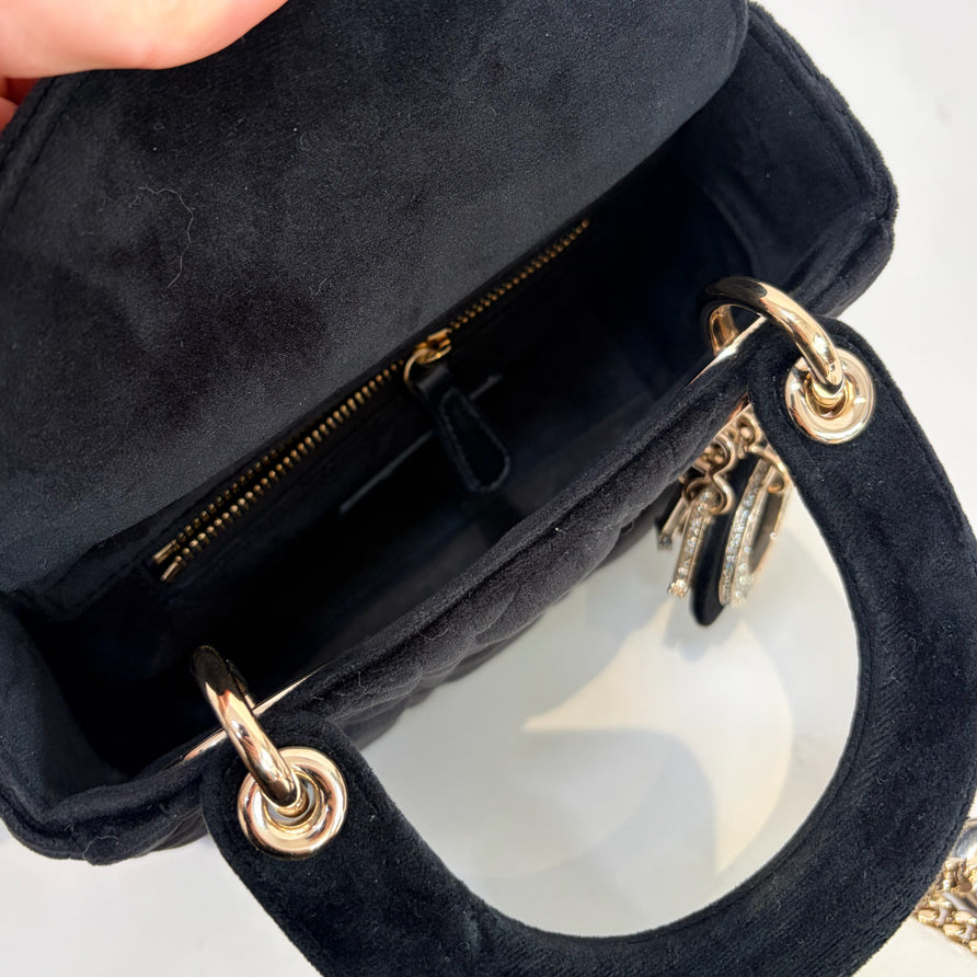 Dior - Lady Dior - Velvet - Black - (mini)