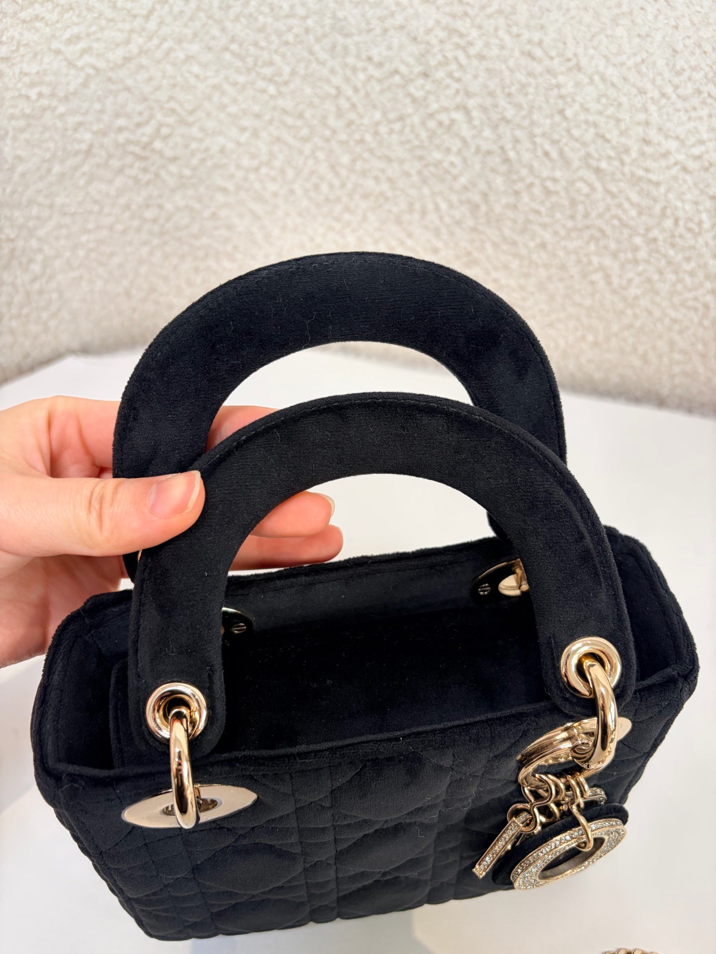 Dior - Lady Dior - Velvet - Black - (mini)