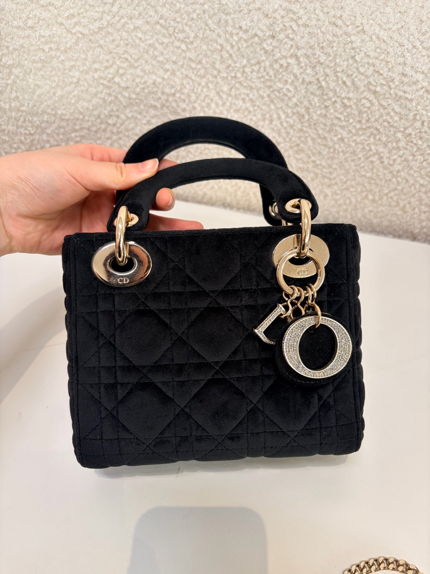 Dior - Lady Dior - Velvet - Black - (mini)