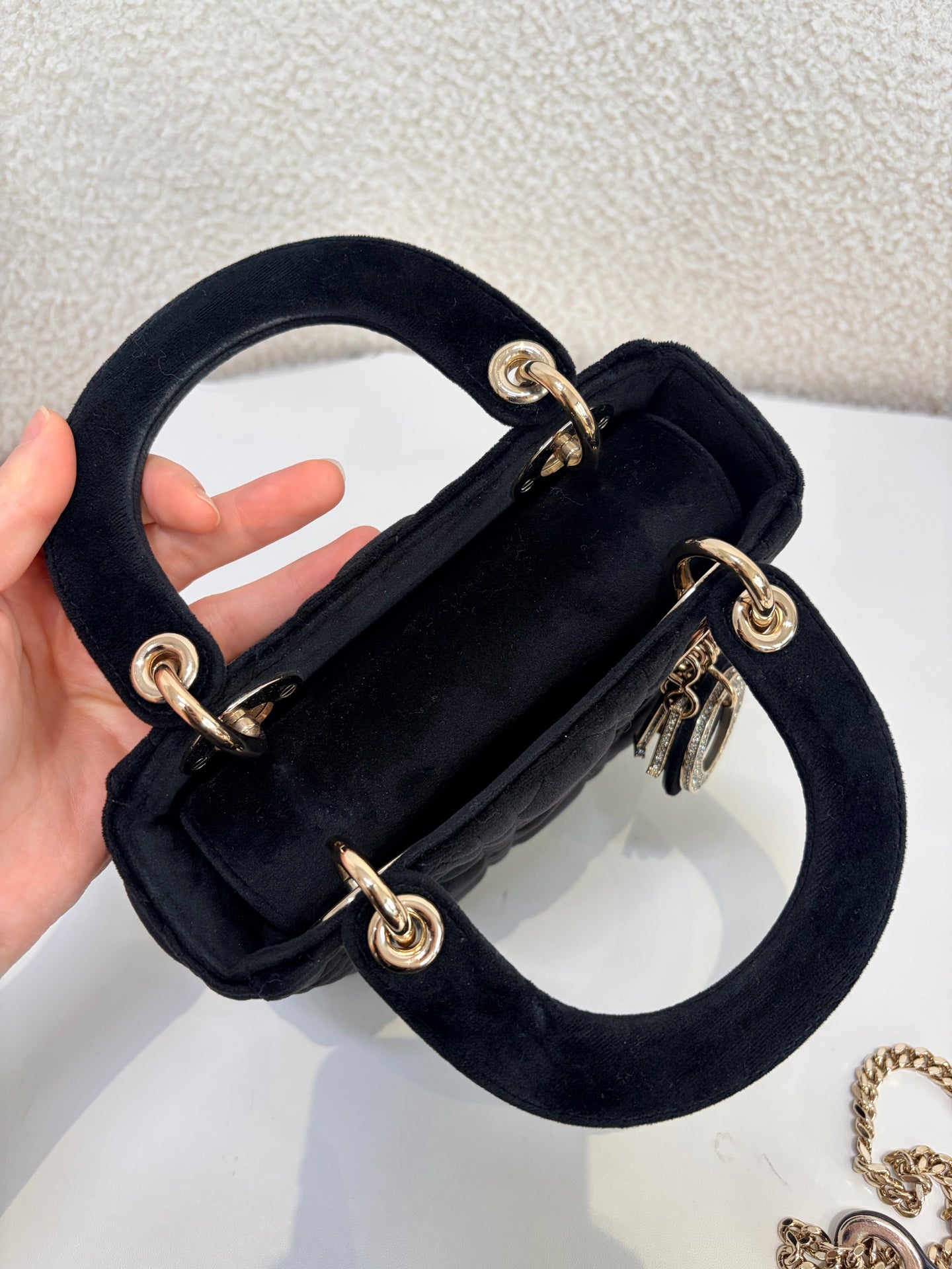 Dior - Lady Dior - Velvet - Black - (mini)