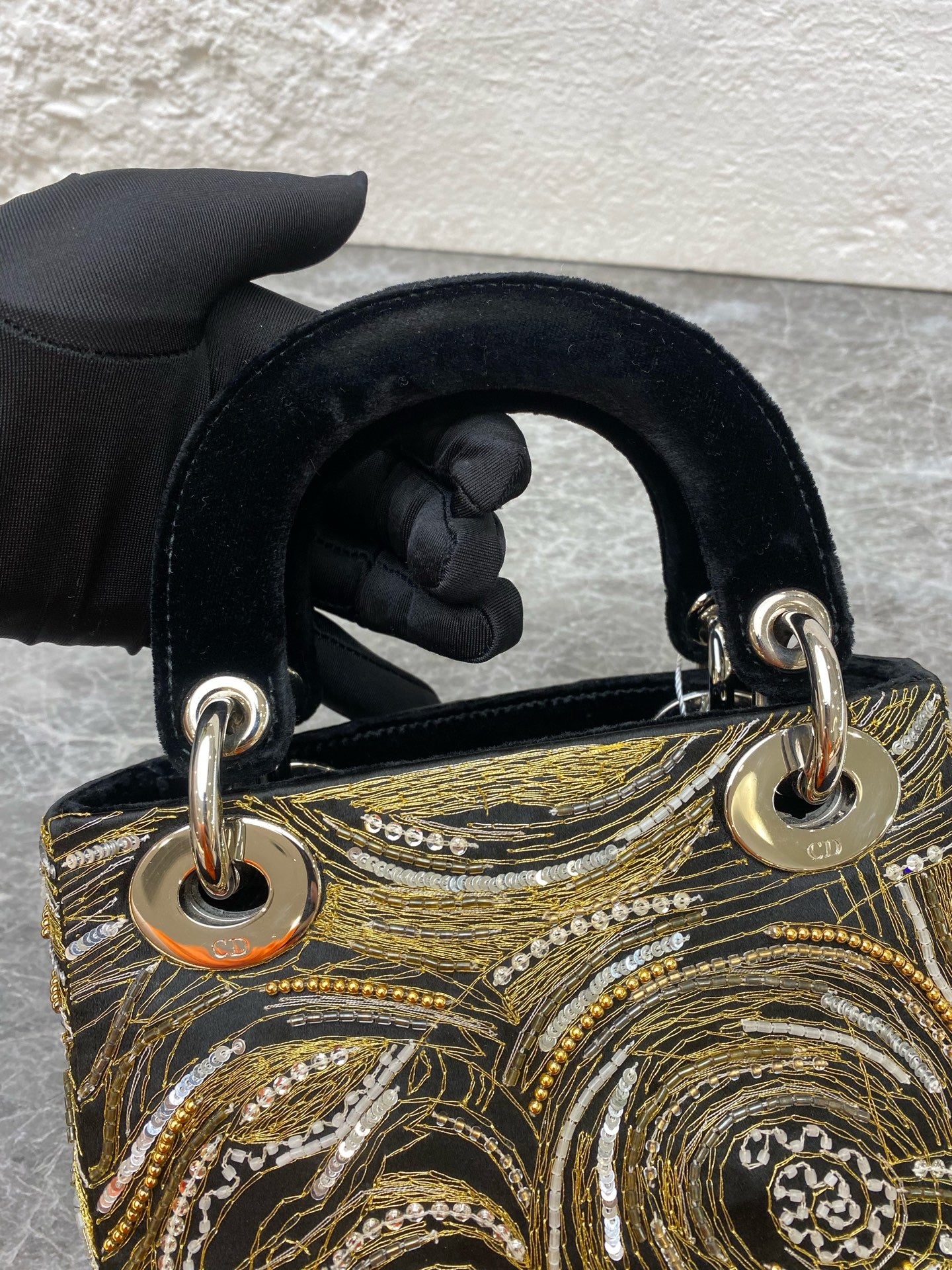 Dior - Lady Dior - Velvet - Black - (mini)