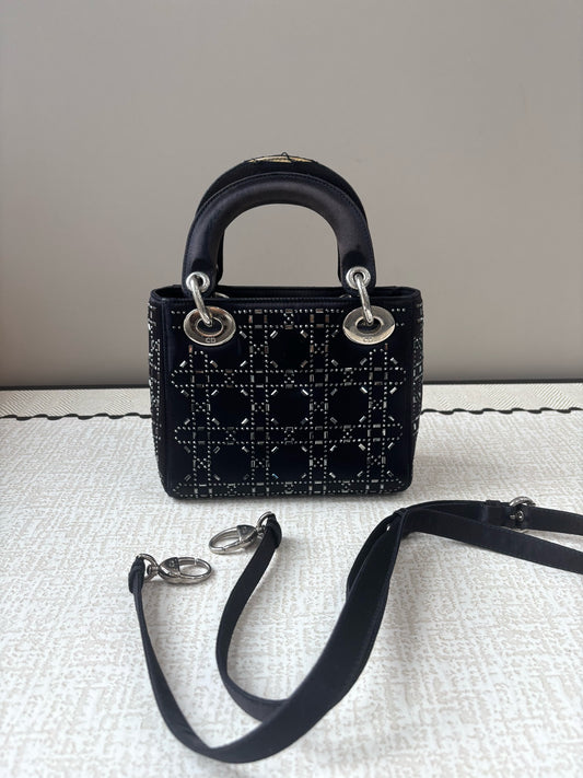 Dior - Lady Dior - Velvet - Black - (Small)