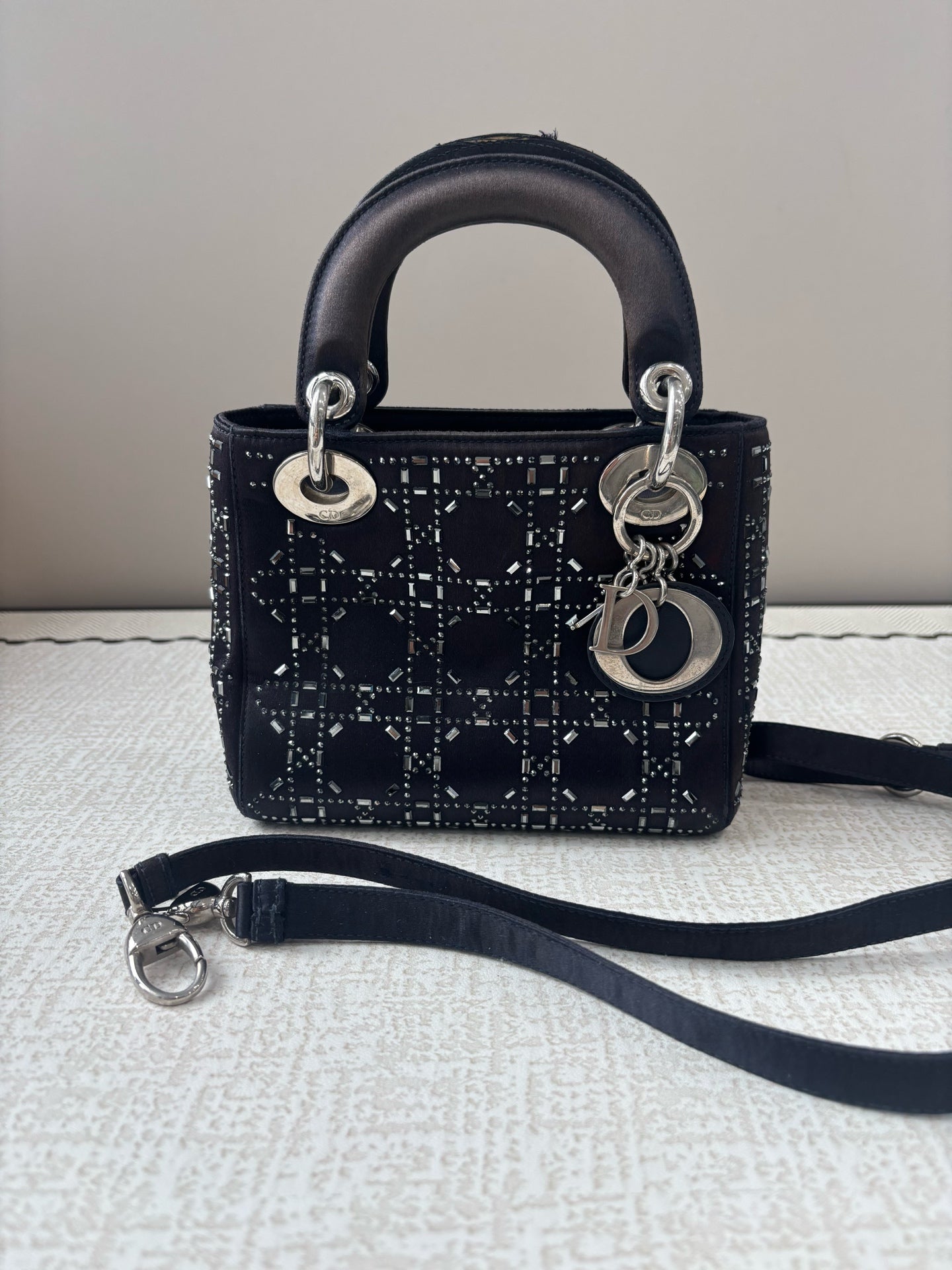 Dior - Lady Dior - Velvet - Black - (Small)