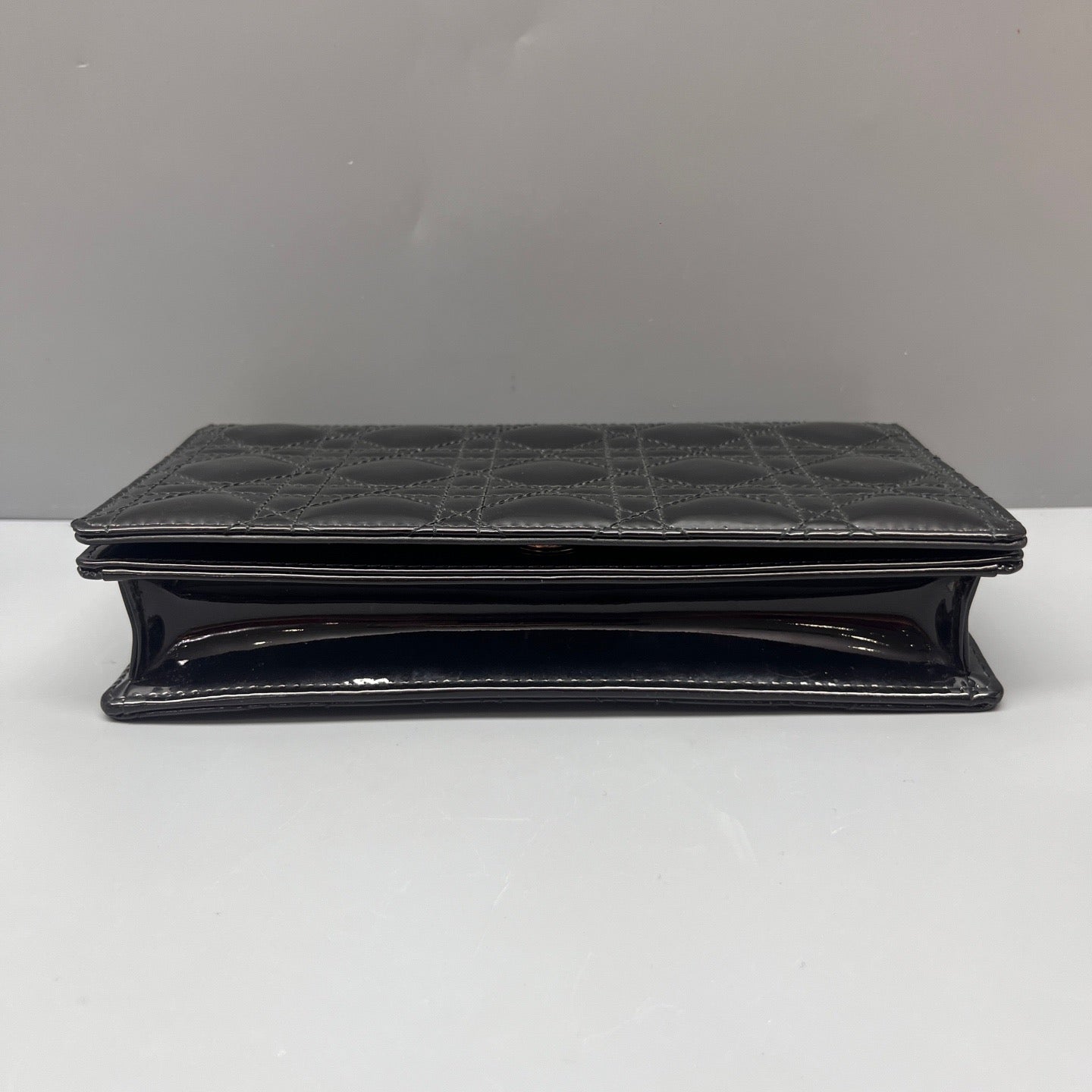 Dior - Lady Dior Wallet on Chain - Patent leather - Black - (mini)