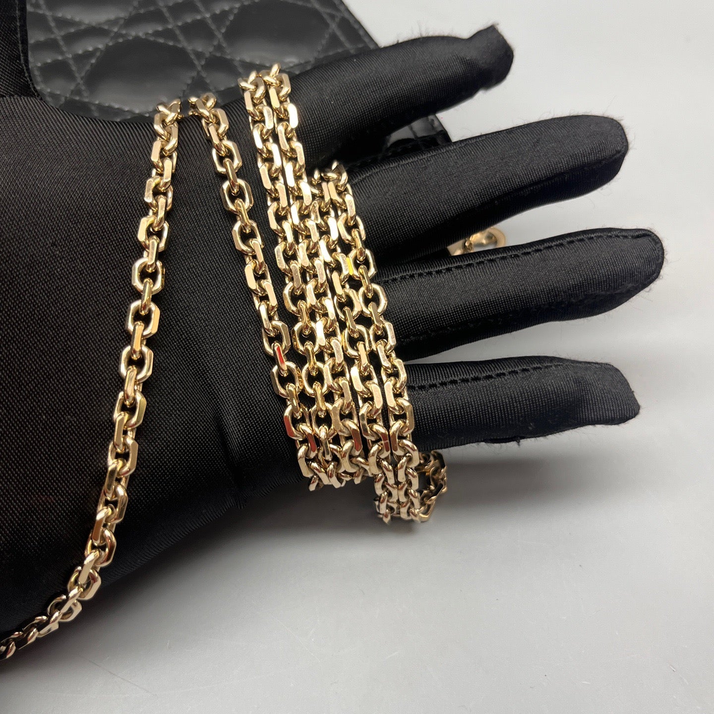 Dior - Lady Dior Wallet on Chain - Patent leather - Black - (mini)