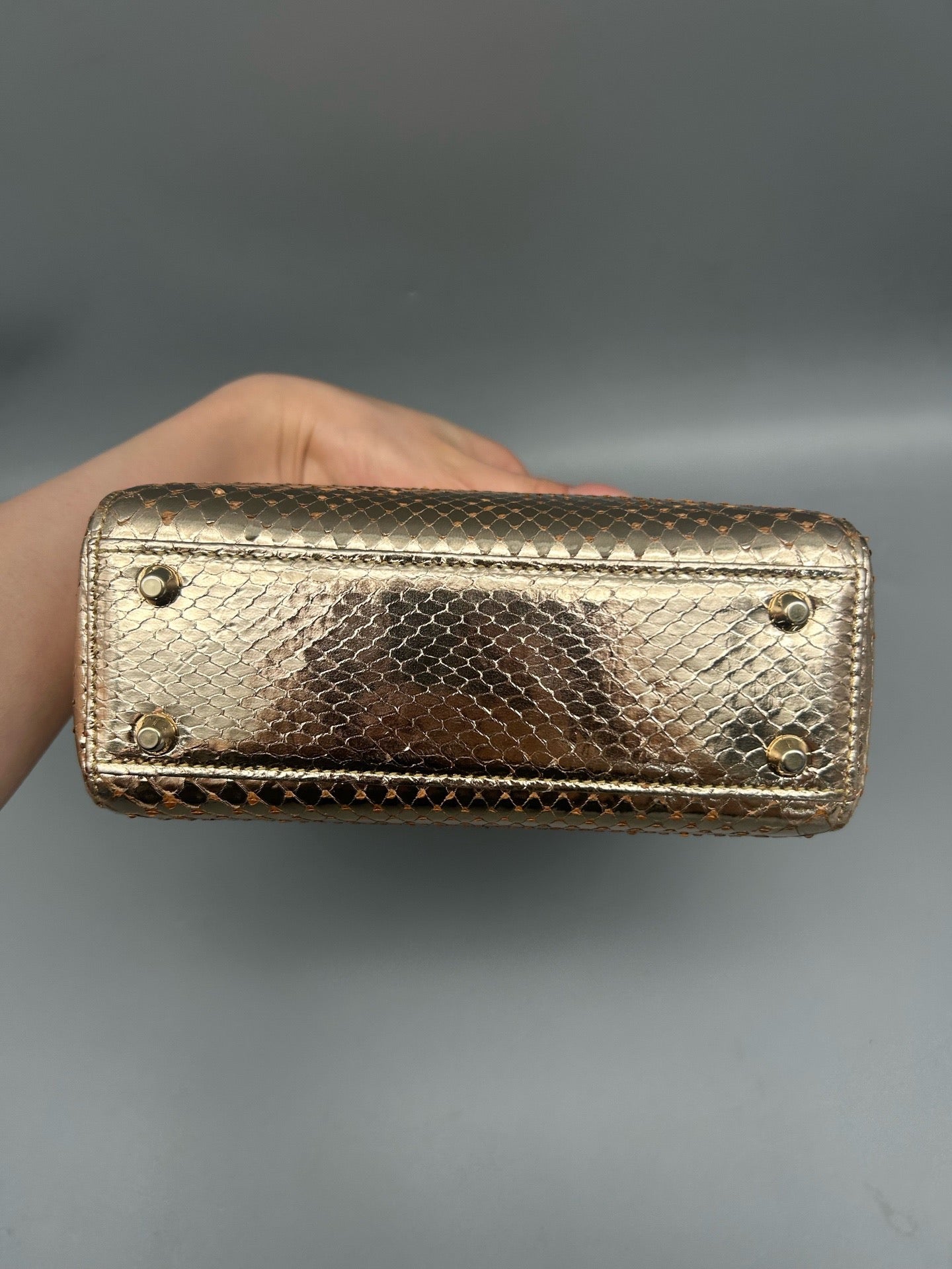Dior - Lady Dior - Water snake - Gold - (mini)