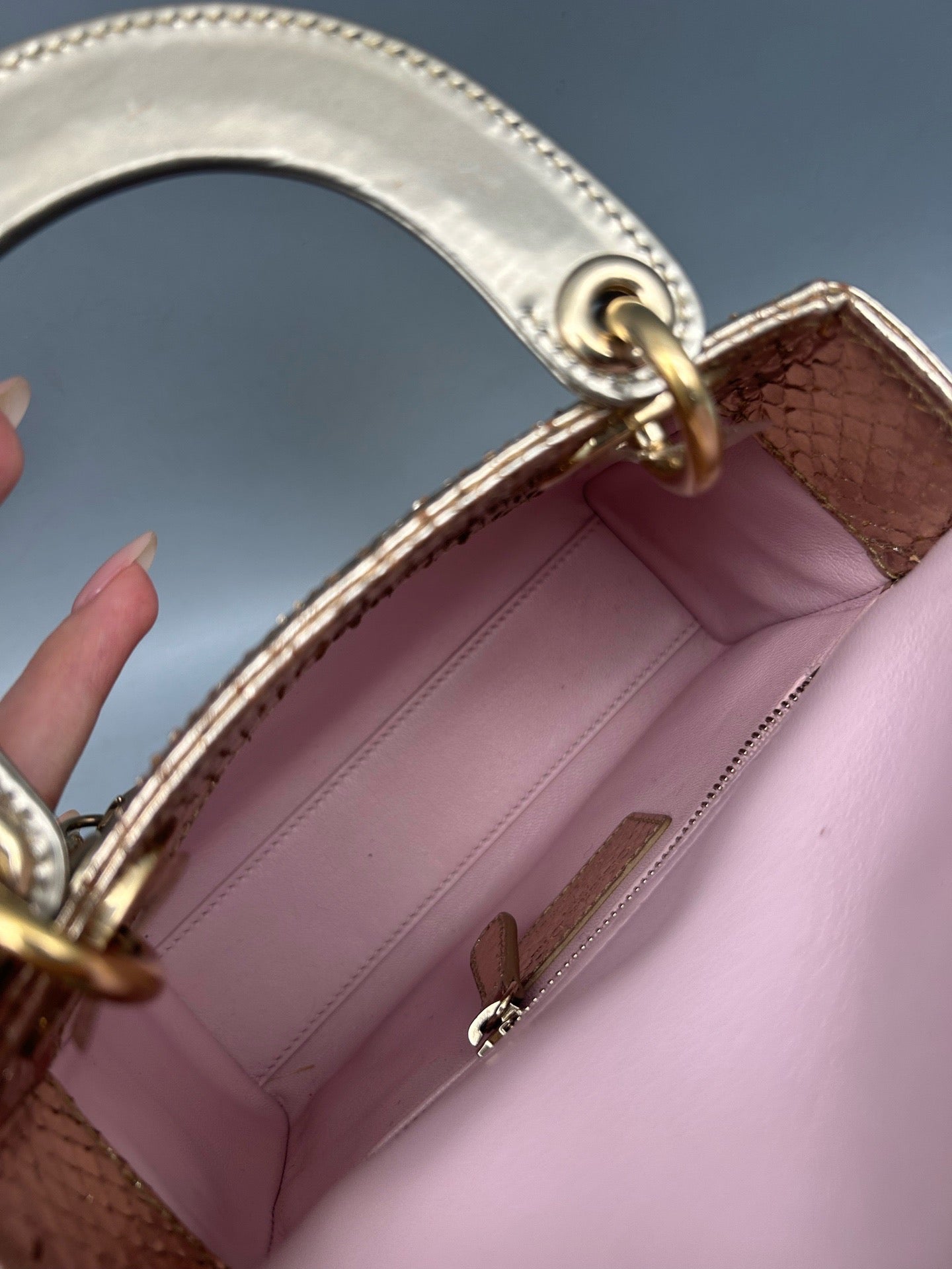 Dior - Lady Dior - Water snake - Gold - (mini)