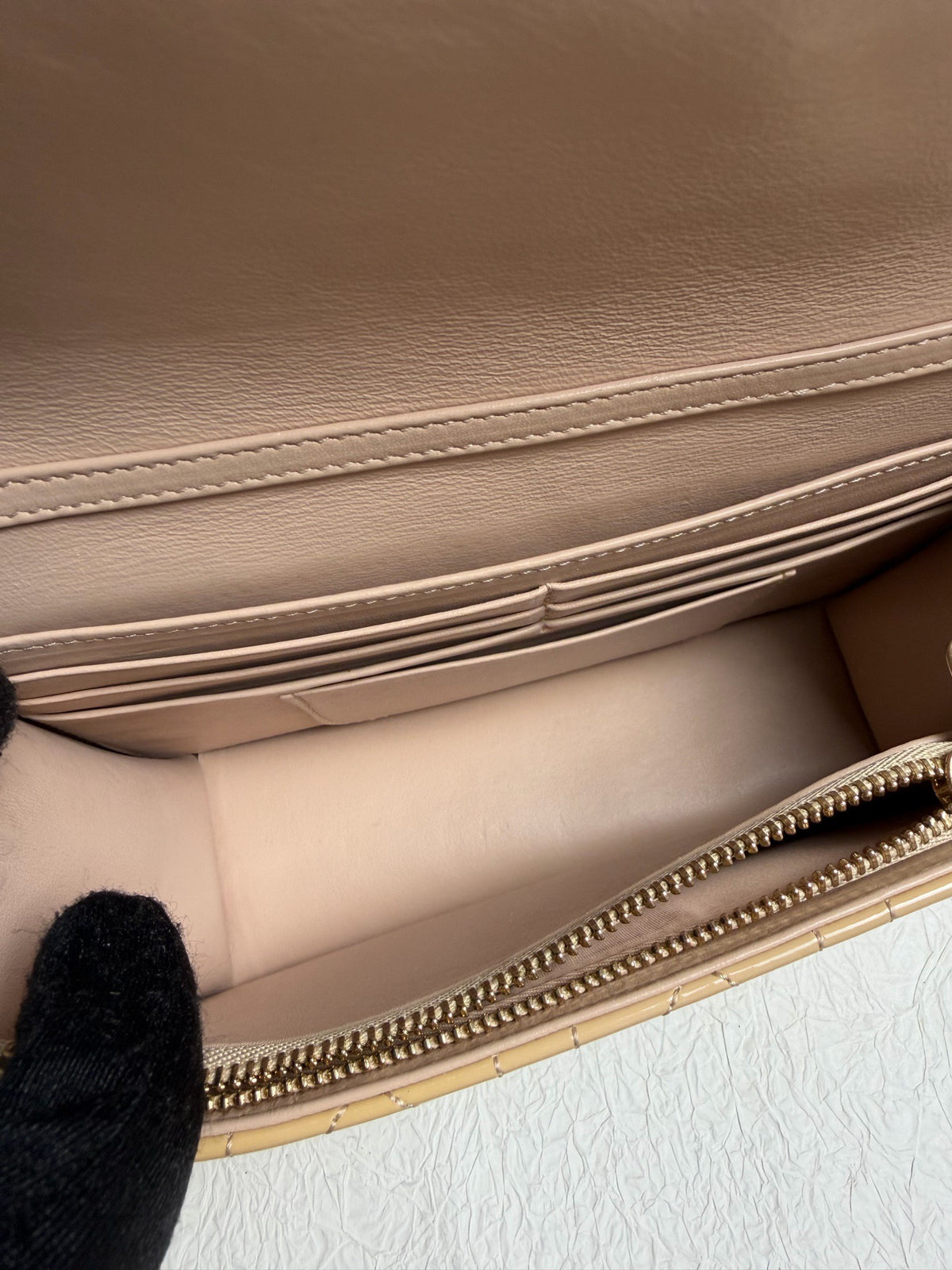 Dior - Lady Dior WOC - Patent leather - Beige
