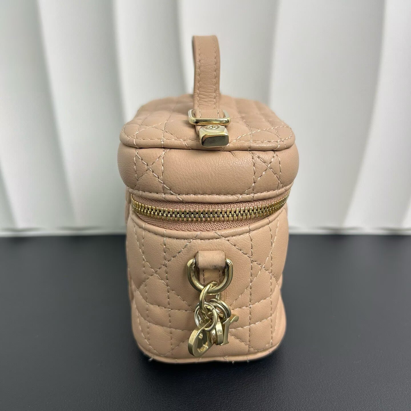 Dior - Lady Vanity - Lambskin leather - Nude Pink with Light Gold-Tone Hardware - (mini)