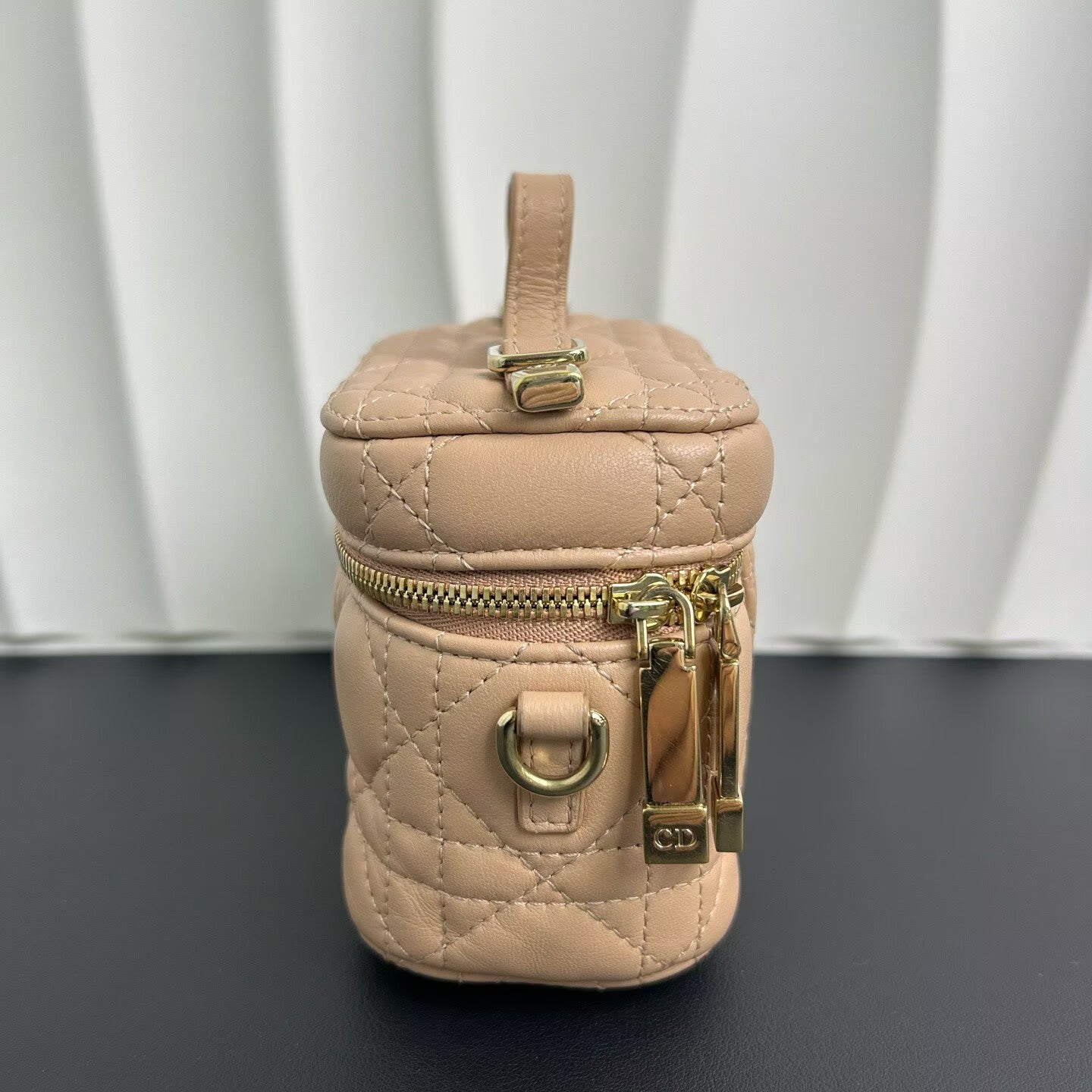 Dior - Lady Vanity - Lambskin leather - Nude Pink with Light Gold-Tone Hardware - (mini)