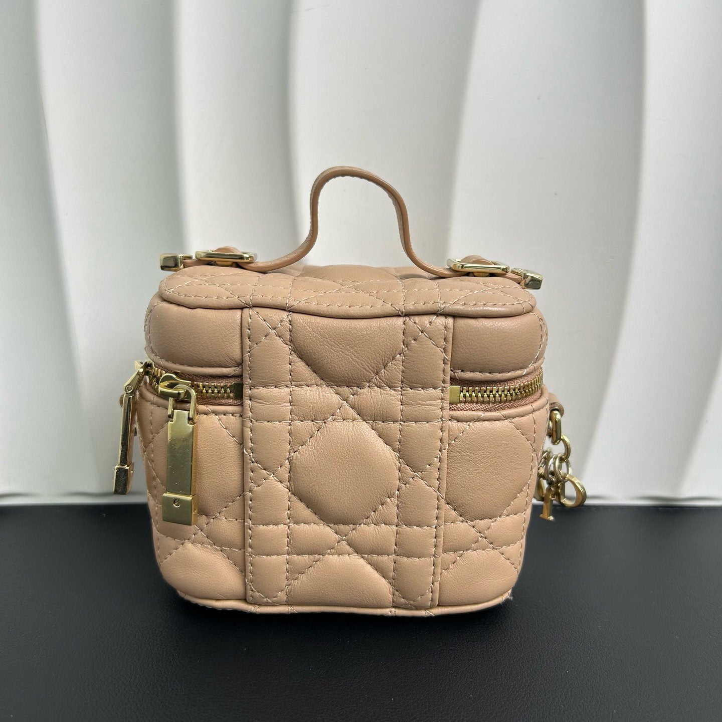 Dior - Lady Vanity - Lambskin leather - Nude Pink with Light Gold-Tone Hardware - (mini)