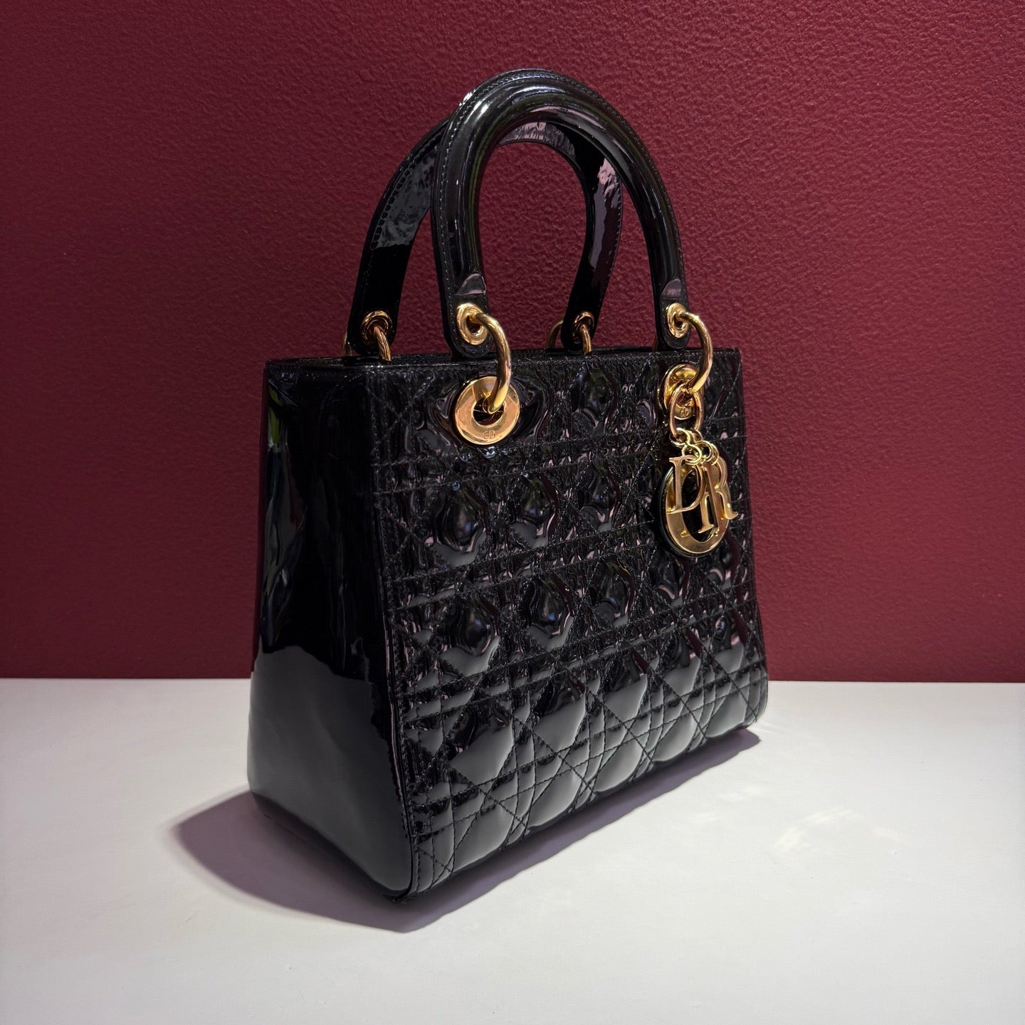Dior - LadyDior - Patent leather - Black - (medium)