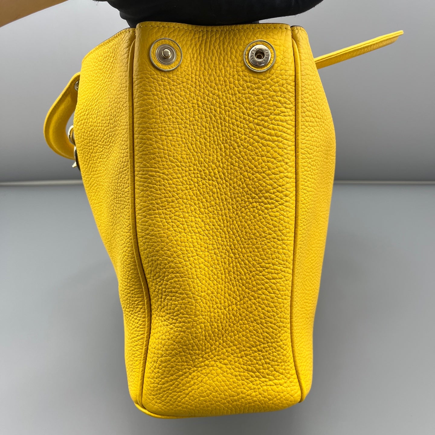 Dior - Large Tote with Pouch - Grained leather - Yellow - (large)