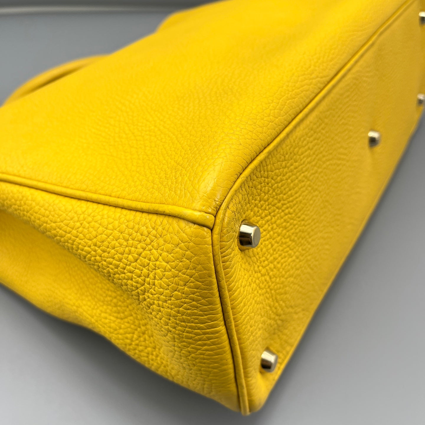 Dior - Large Tote with Pouch - Grained leather - Yellow - (large)