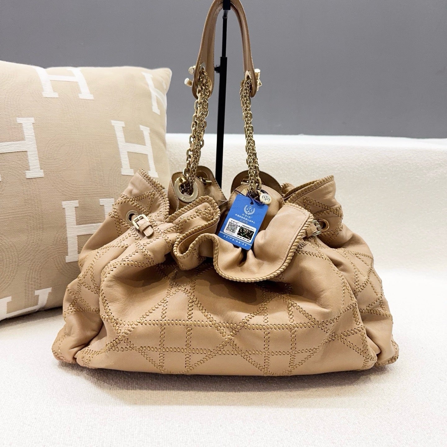 Dior - Le Trente - Lambskin leather - Beige with Gold-Tone Hardware - (Large)