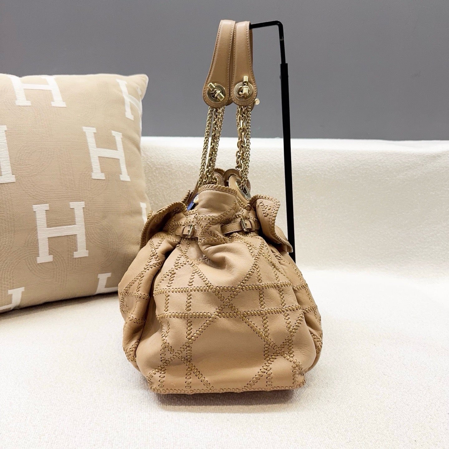 Dior - Le Trente - Lambskin leather - Beige with Gold-Tone Hardware - (Large)