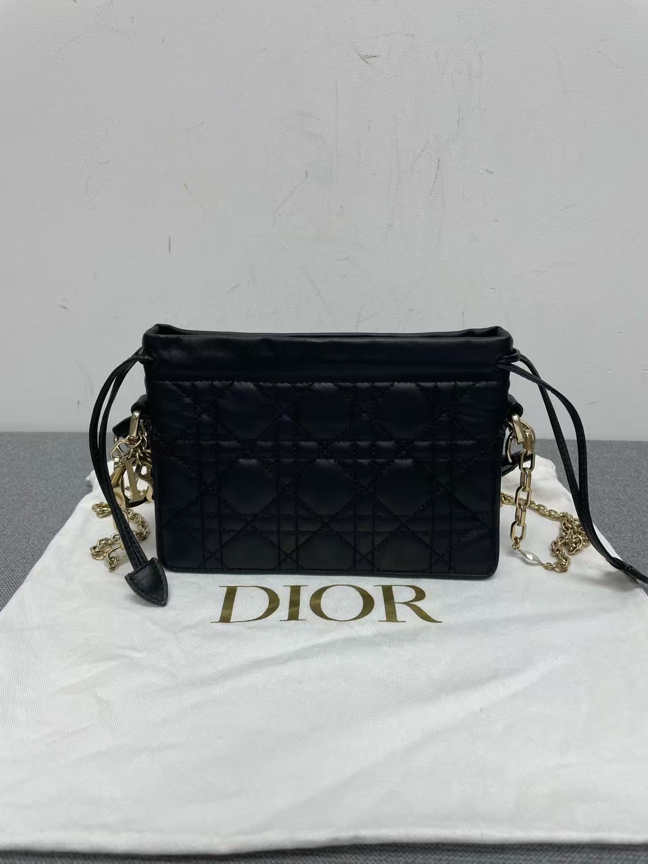 Dior - Milly Chain Bag - Lambskin leather - Black - (Mini)