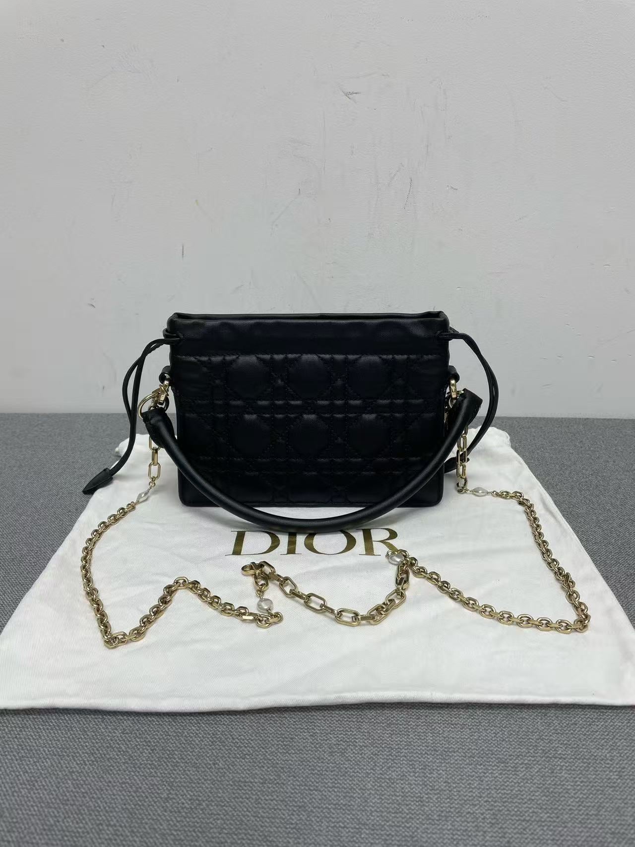 Dior - Milly Chain Bag - Lambskin leather - Black - (Mini)