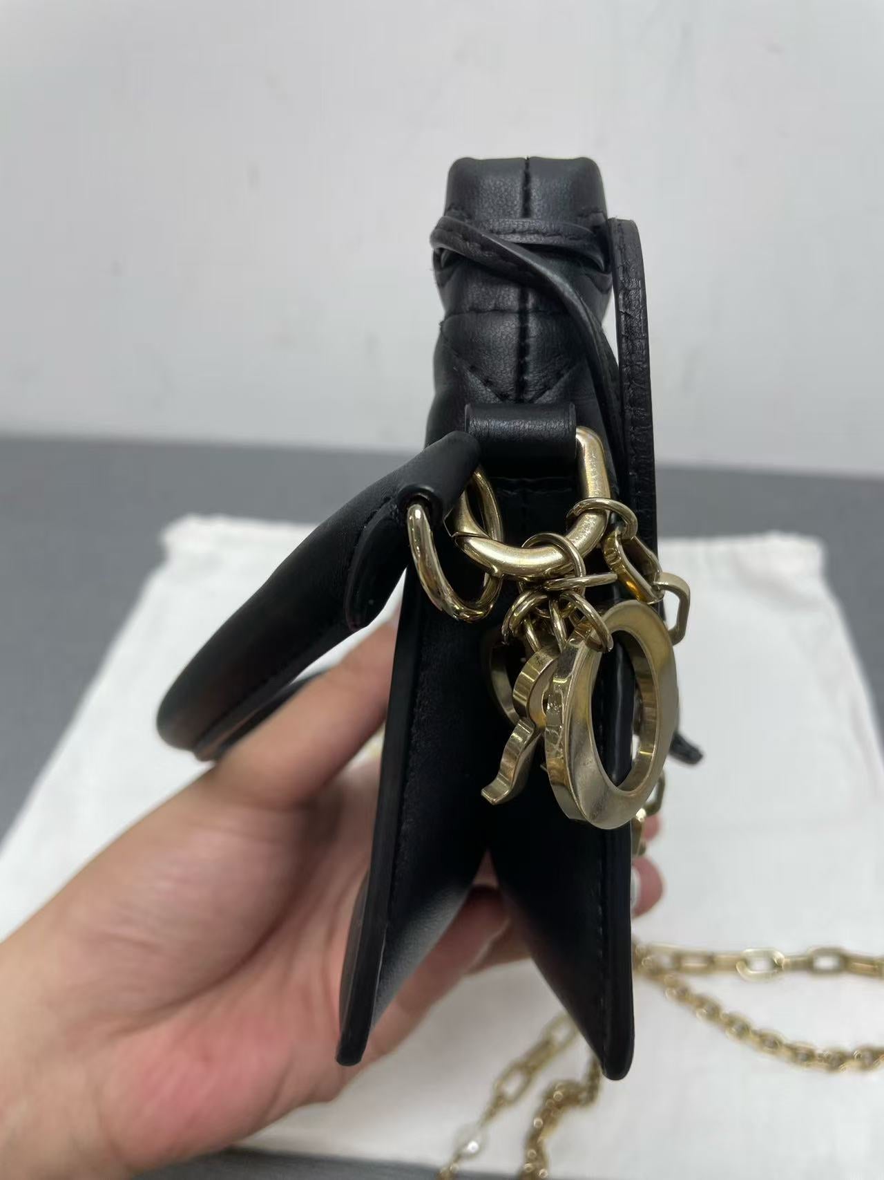 Dior - Milly Chain Bag - Lambskin leather - Black - (Mini)