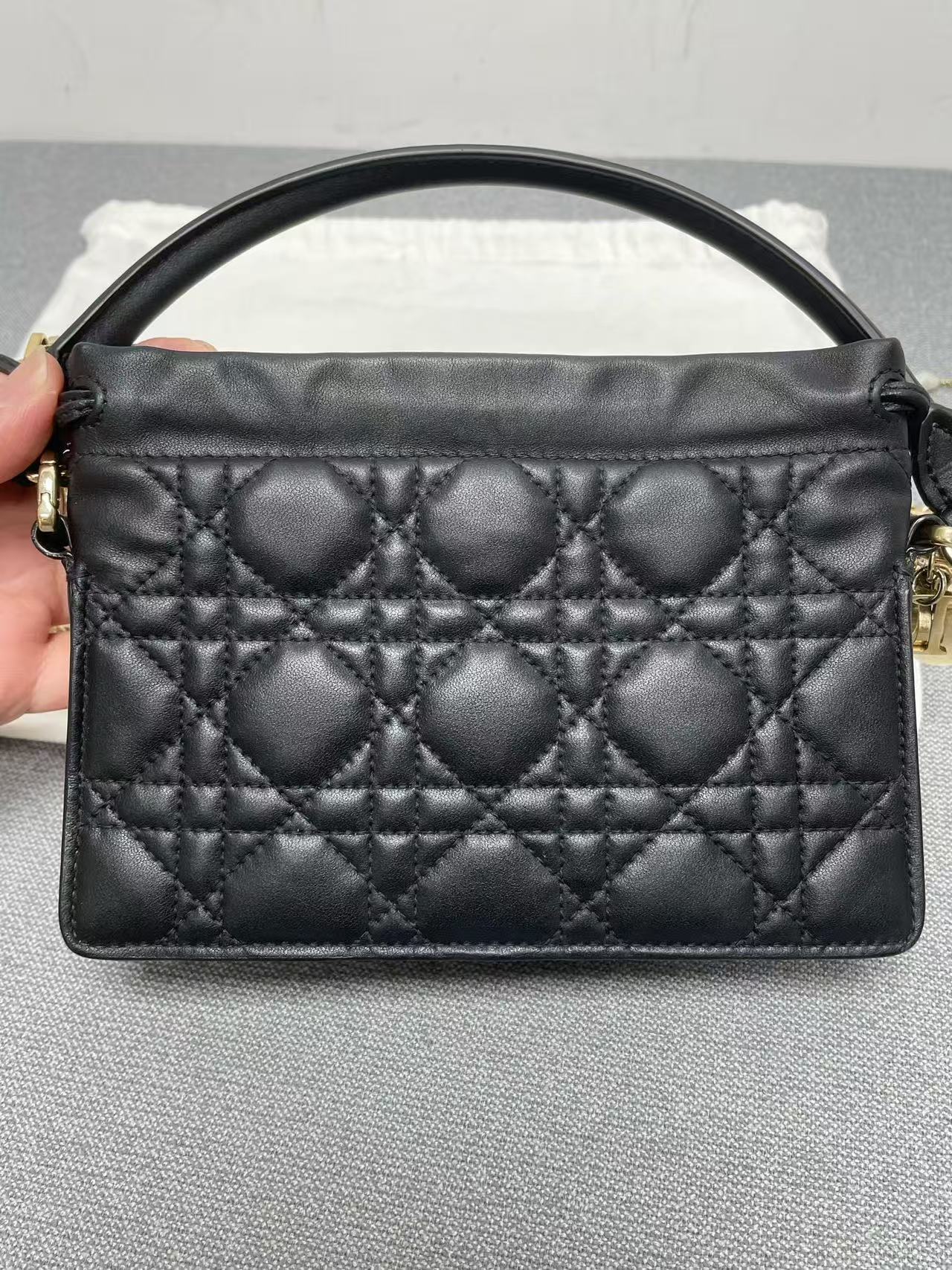 Dior - Milly Chain Bag - Lambskin leather - Black - (Mini)