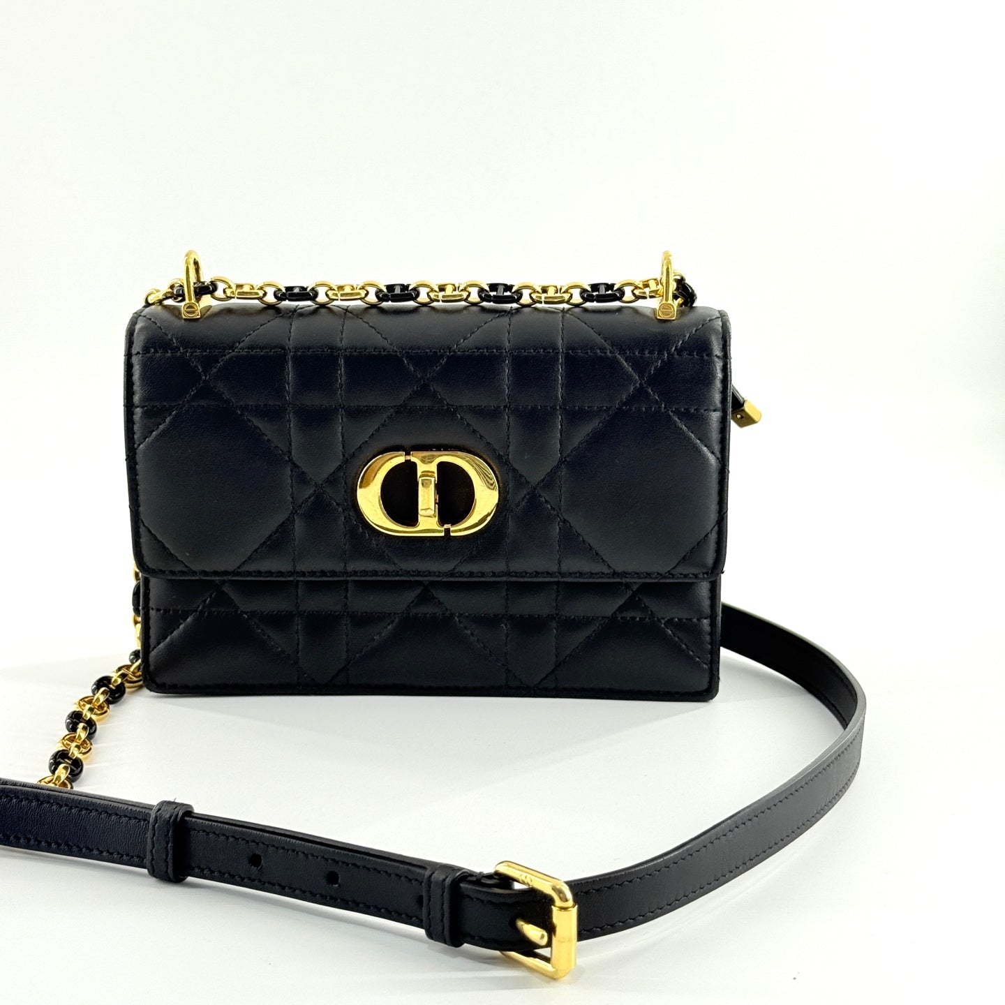 Dior - Miss Caro - Lambskin leather - Black with Gold-Tone Hardware - (mini)