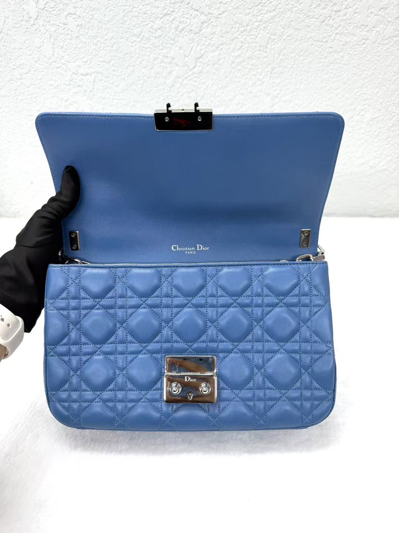Dior - Miss Dior Chain Bag - Lambskin leather - Blue - (small)