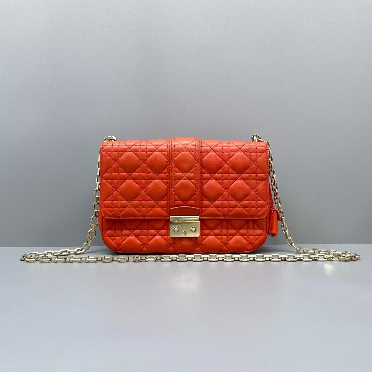 Dior - Miss Dior - Lambskin leather - Orange - (Medium)