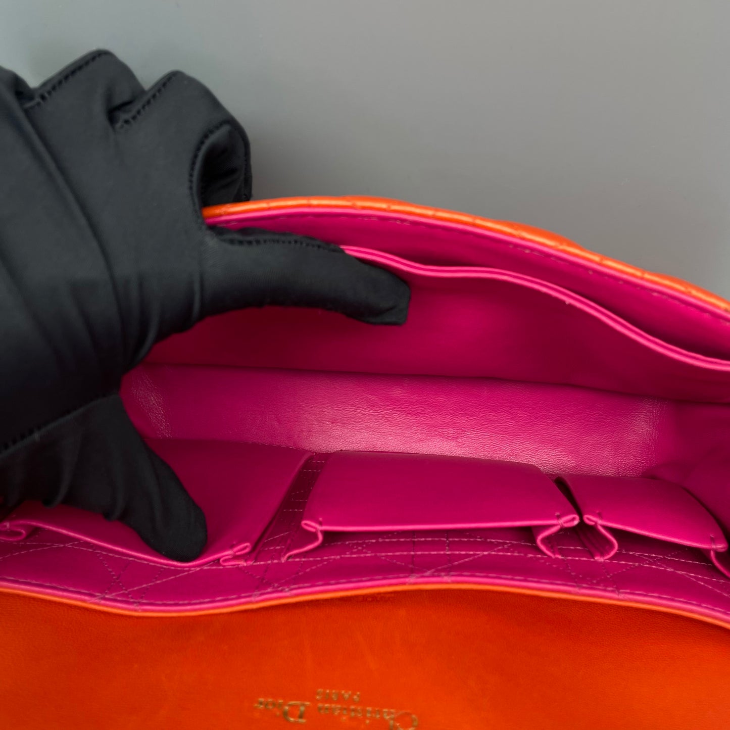 Dior - Miss Dior - Lambskin leather - Orange - (Medium)