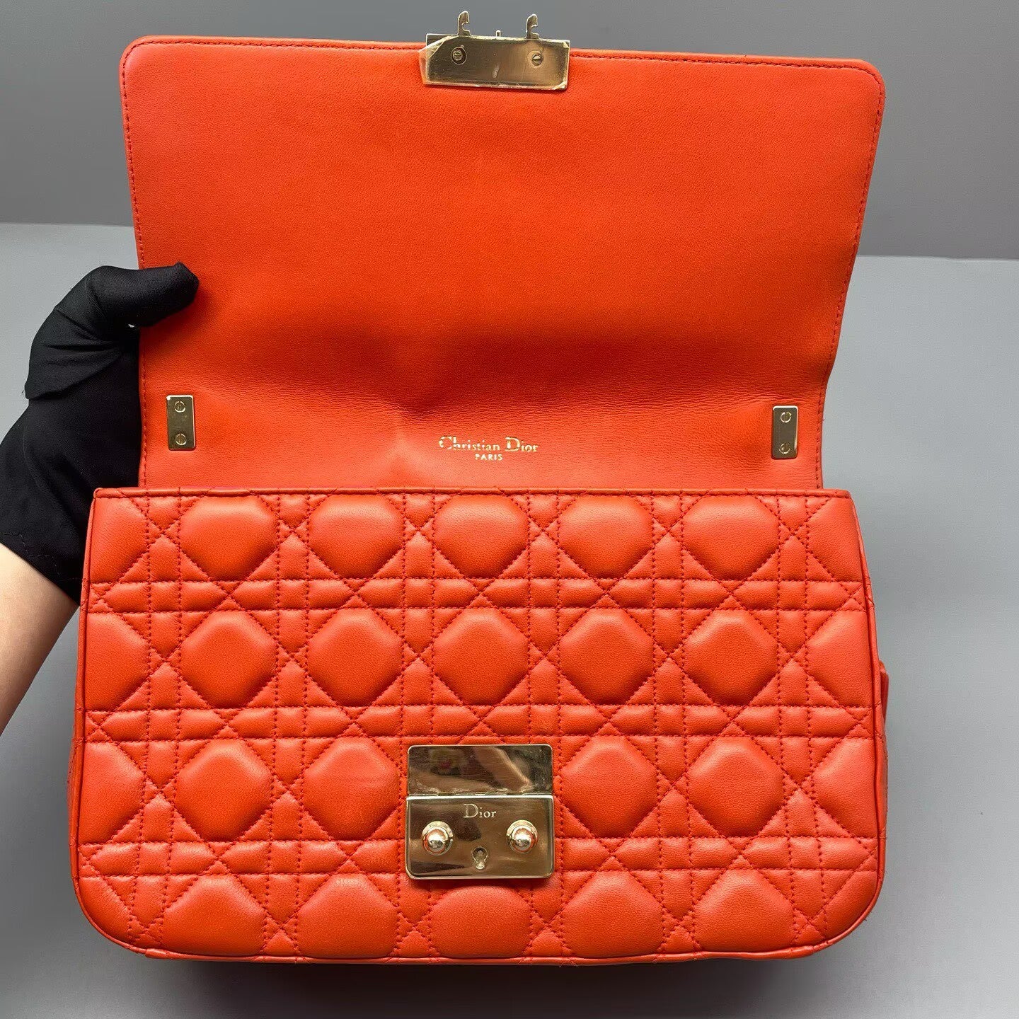 Dior - Miss Dior - Lambskin leather - Orange - (Medium)