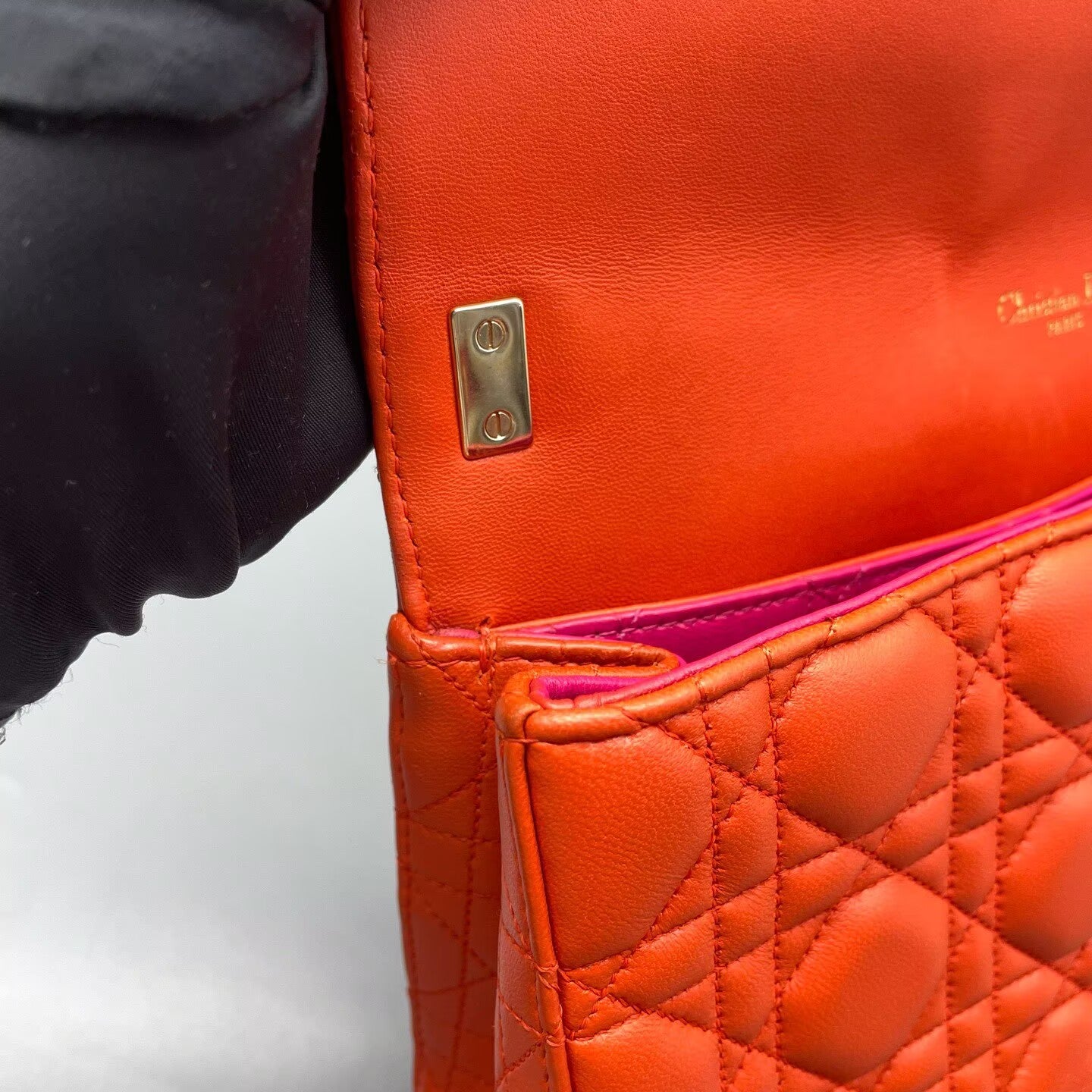 Dior - Miss Dior - Lambskin leather - Orange - (Medium)