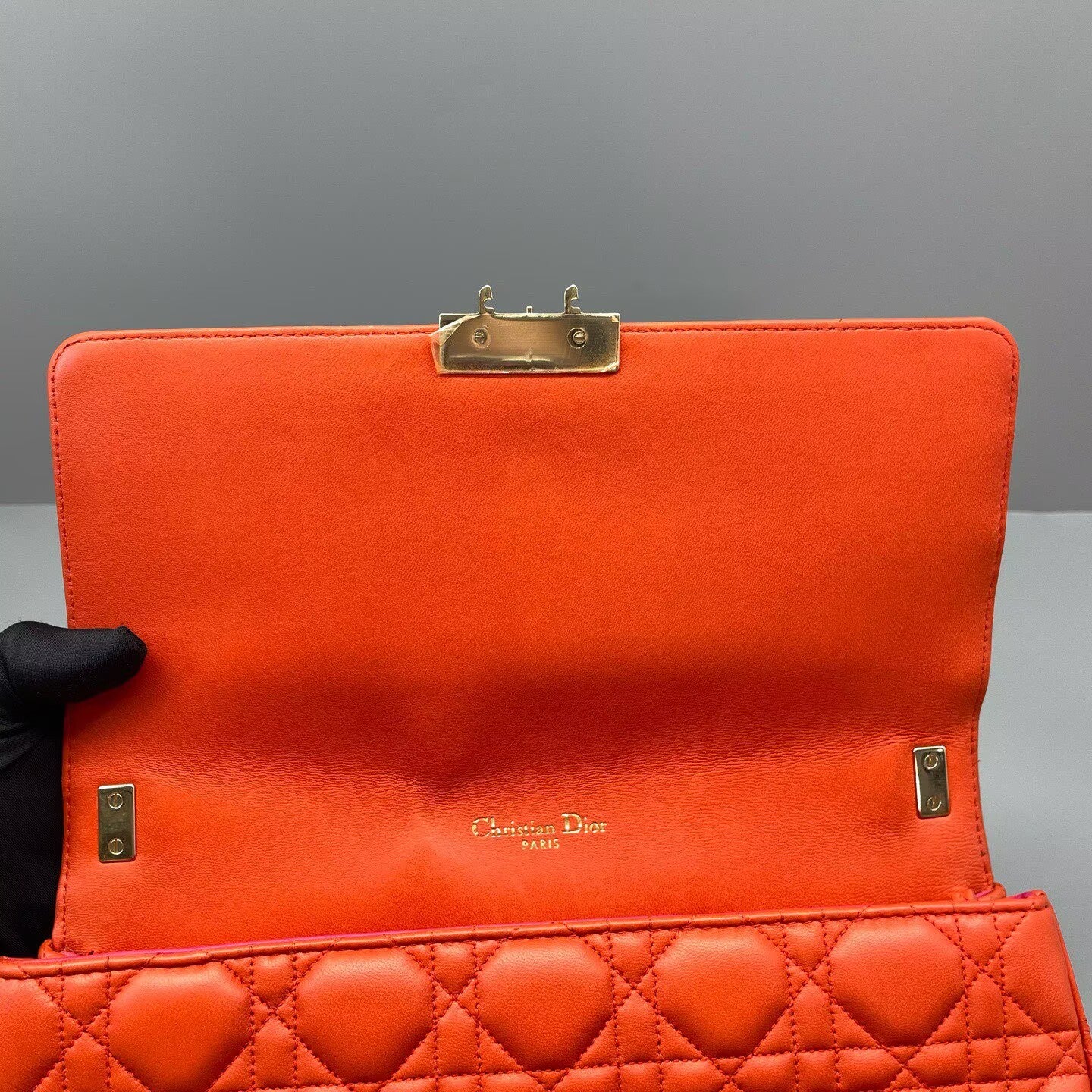 Dior - Miss Dior - Lambskin leather - Orange - (Medium)