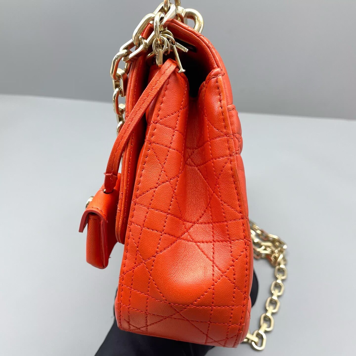 Dior - Miss Dior - Lambskin leather - Orange - (Medium)