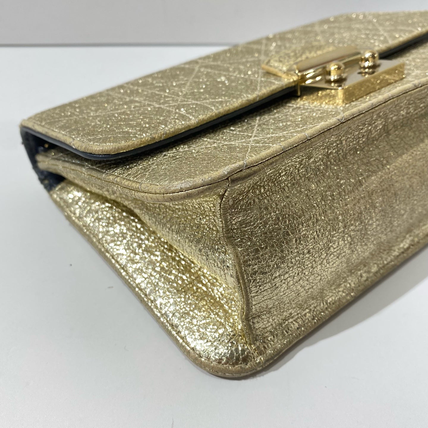 Dior - Miss Dior WOC (Wallet on Chain) - Metallic leather - Gold - (mini)