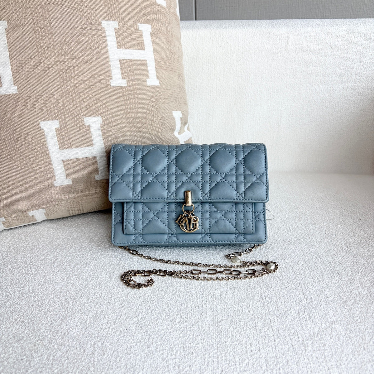 Dior - Miss Lady WOC - Leather - Blue - (mini)