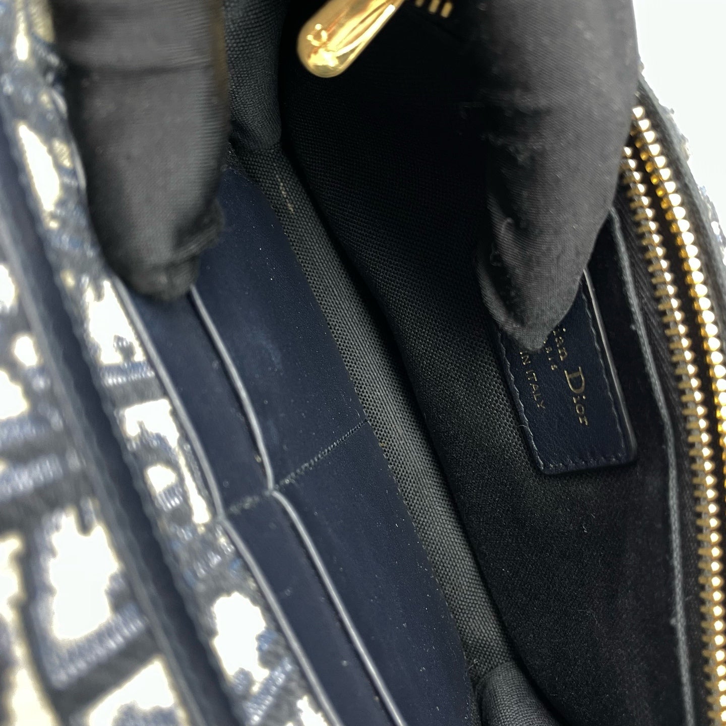 Dior - Montaigne 2-in-1 - Oblique canvas and leather - Blue - (small)