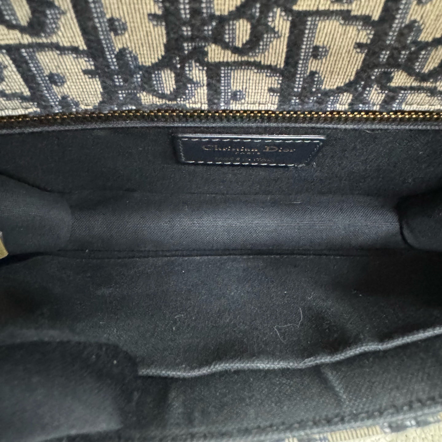 Dior - Montaigne 30 - Dior Oblique canvas with leather trim - Navy Blue - (Medium)