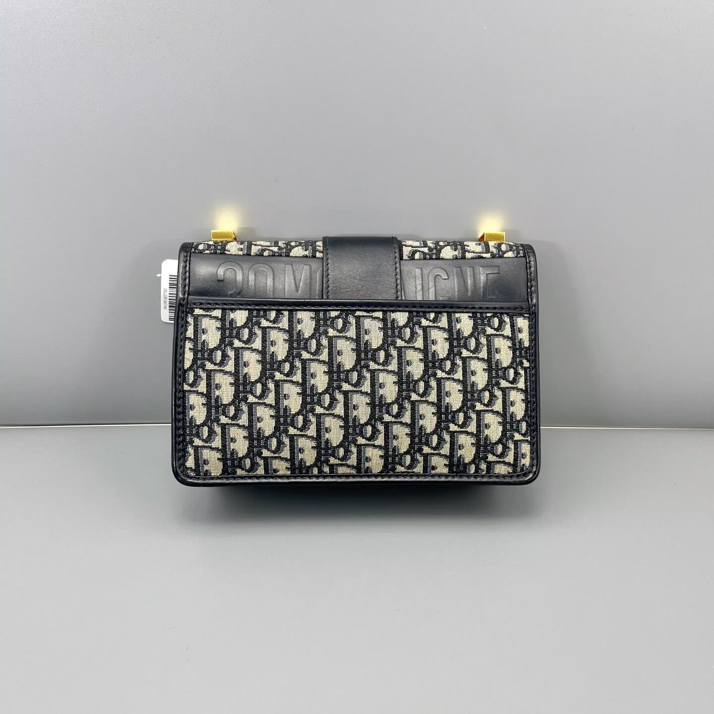 Dior - Montaigne 30 - Dior Oblique canvas with navy blue calfskin leather trim - Navy - (Medium)
