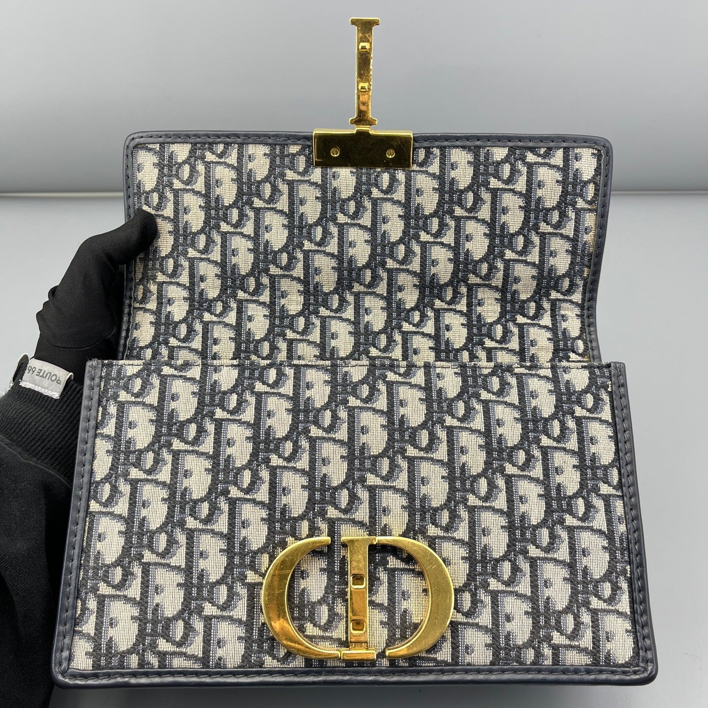 Dior - Montaigne 30 - Dior Oblique jacquard canvas with leather trim - Blue - (medium)