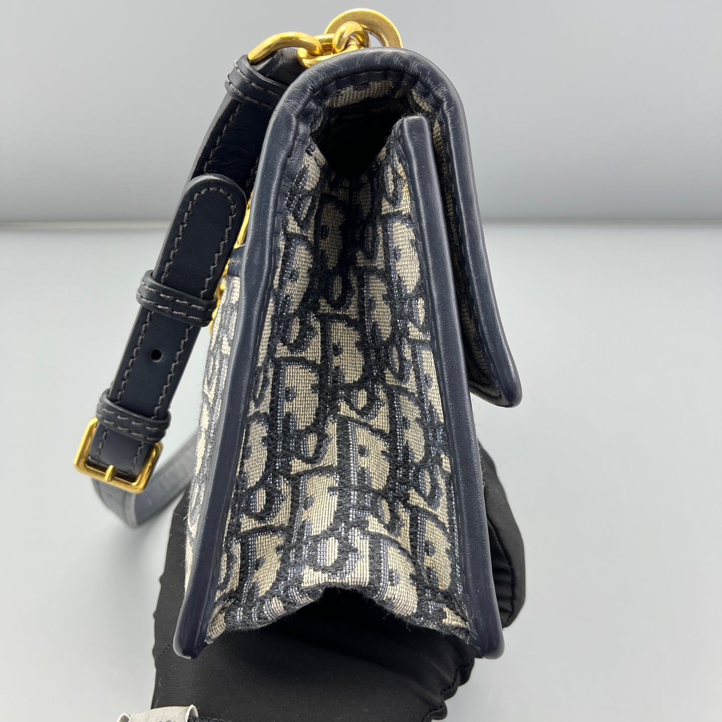 Dior - Montaigne 30 - Dior Oblique jacquard canvas with leather trim - Blue - (medium)
