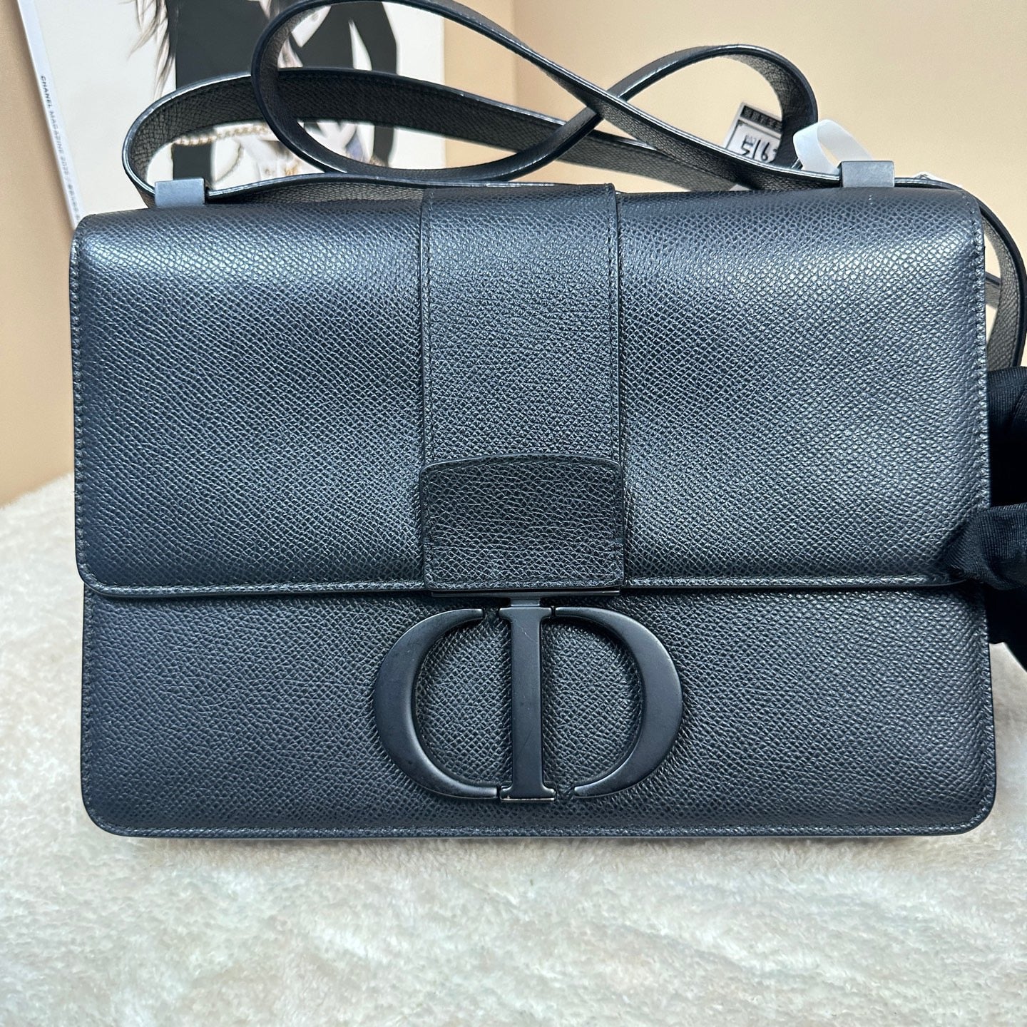 Dior - Montaigne 30 - Grained calfskin leather - Black - (medium)